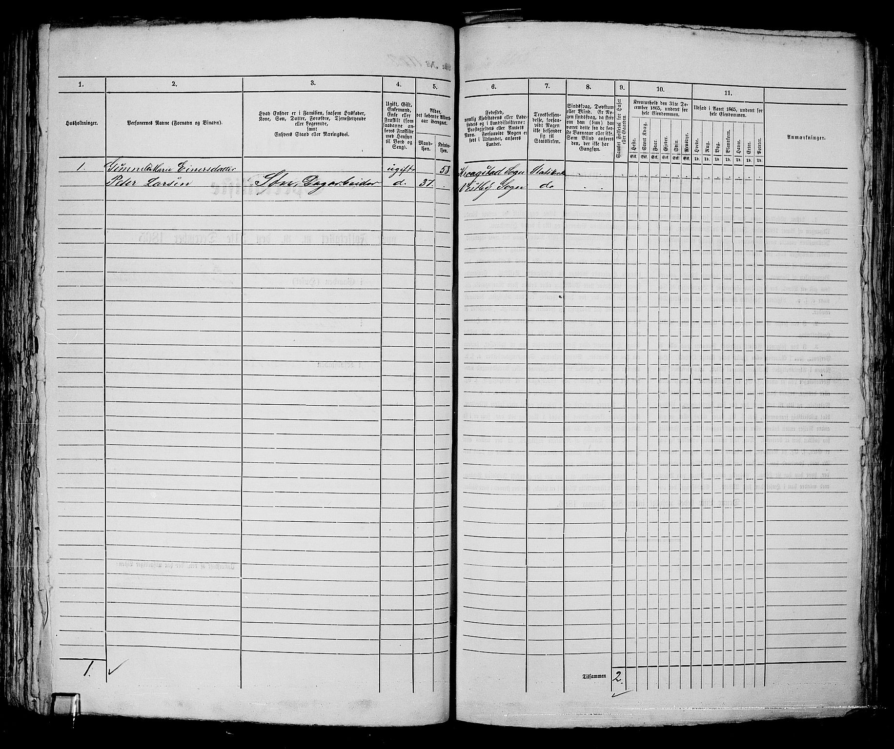 RA, 1865 census for Kristiania, 1865, p. 2488