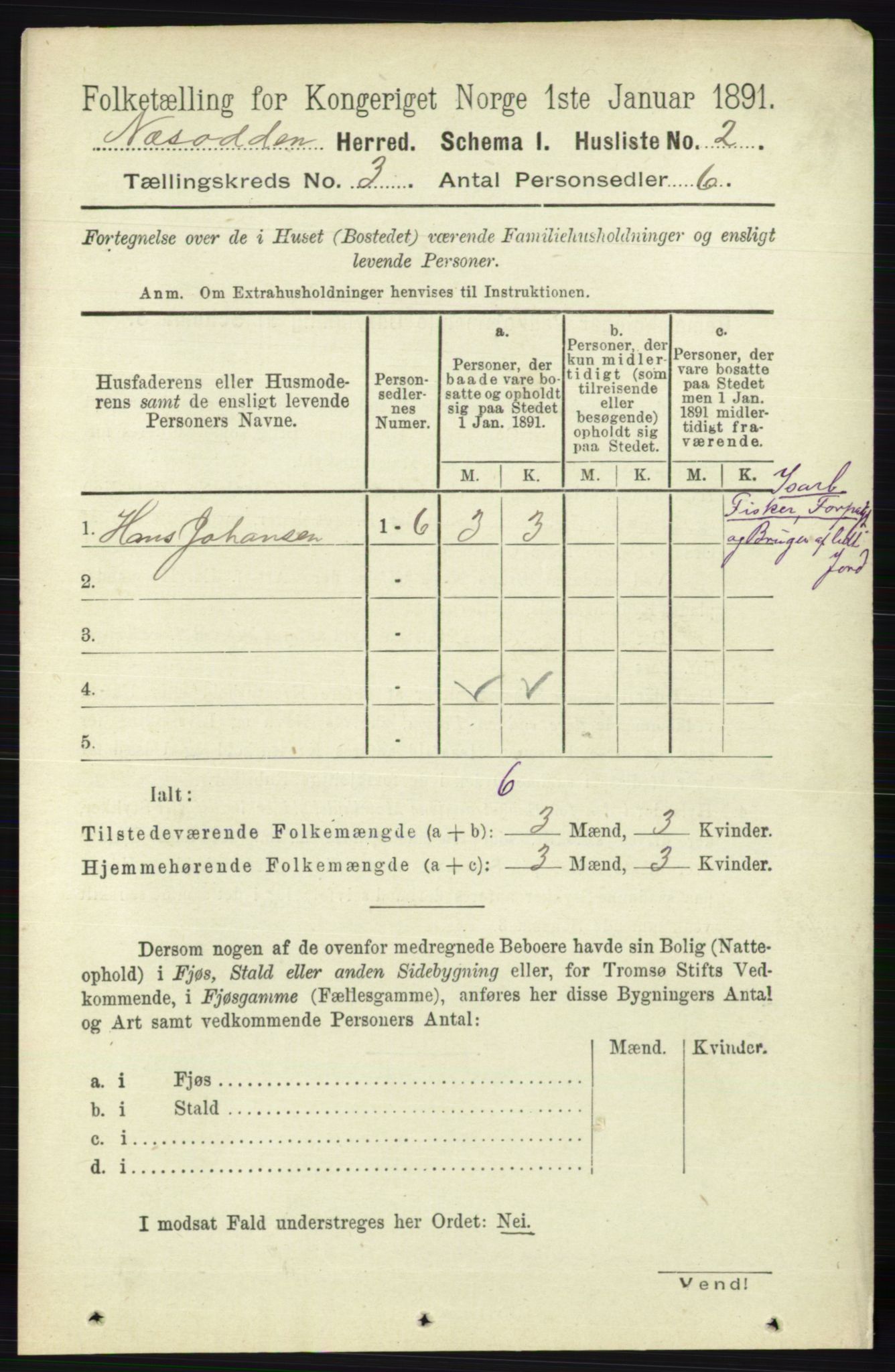 RA, 1891 census for 0216 Nesodden, 1891, p. 967