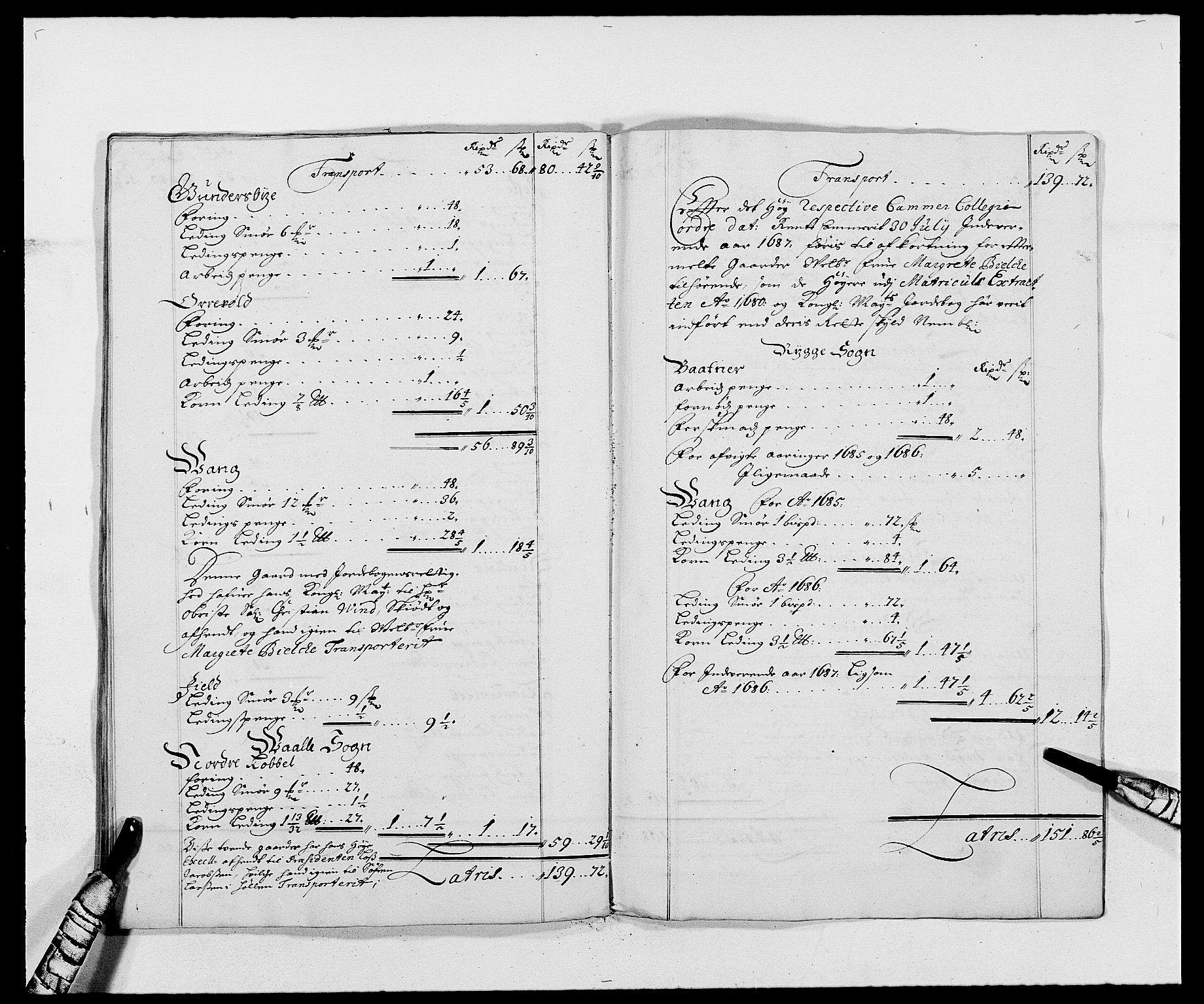 Rentekammeret inntil 1814, Reviderte regnskaper, Fogderegnskap, AV/RA-EA-4092/R02/L0105: Fogderegnskap Moss og Verne kloster, 1685-1687, p. 299