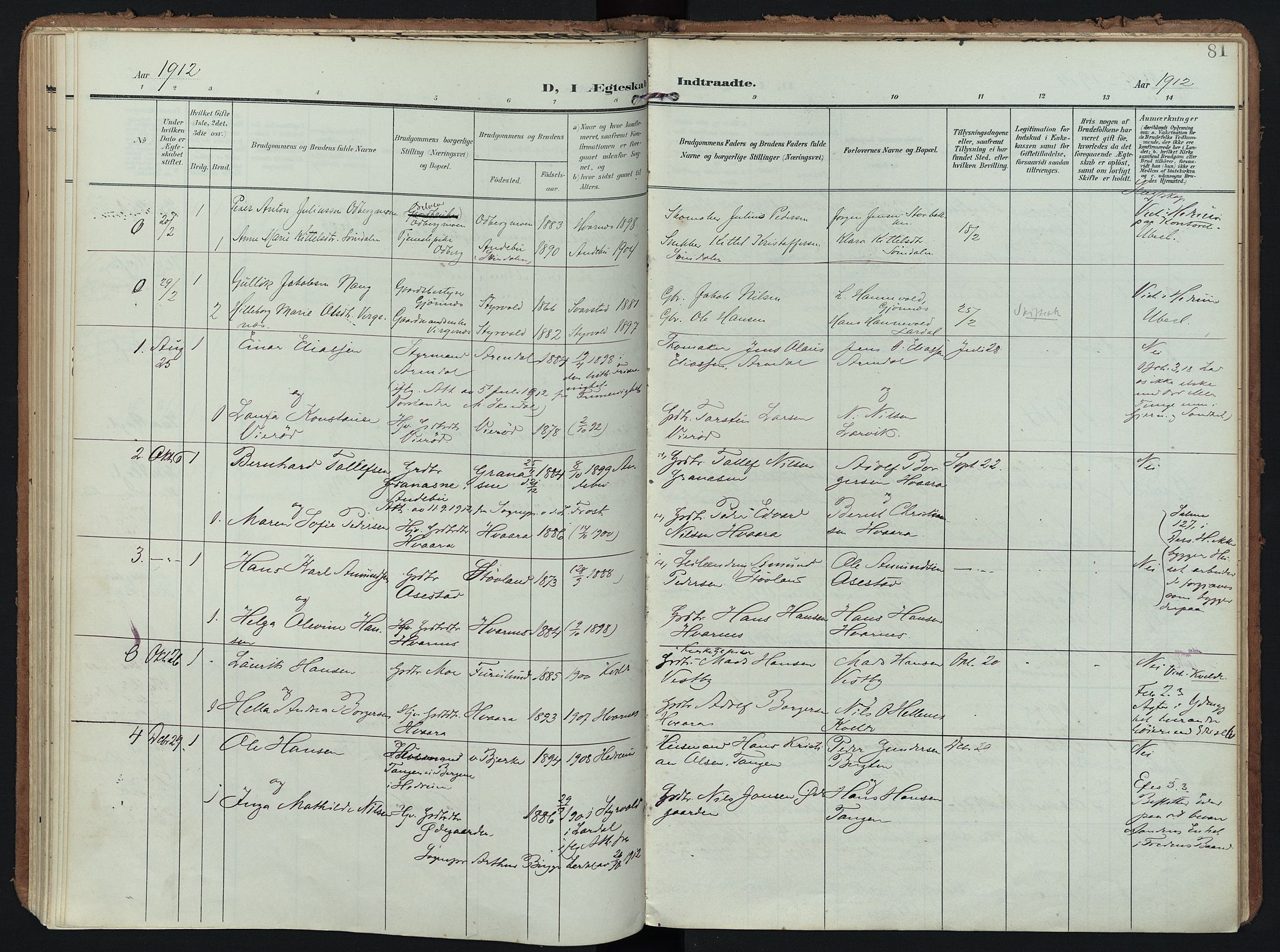 Hedrum kirkebøker, AV/SAKO-A-344/F/Fc/L0002: Parish register (official) no. III 2, 1907-1930, p. 81