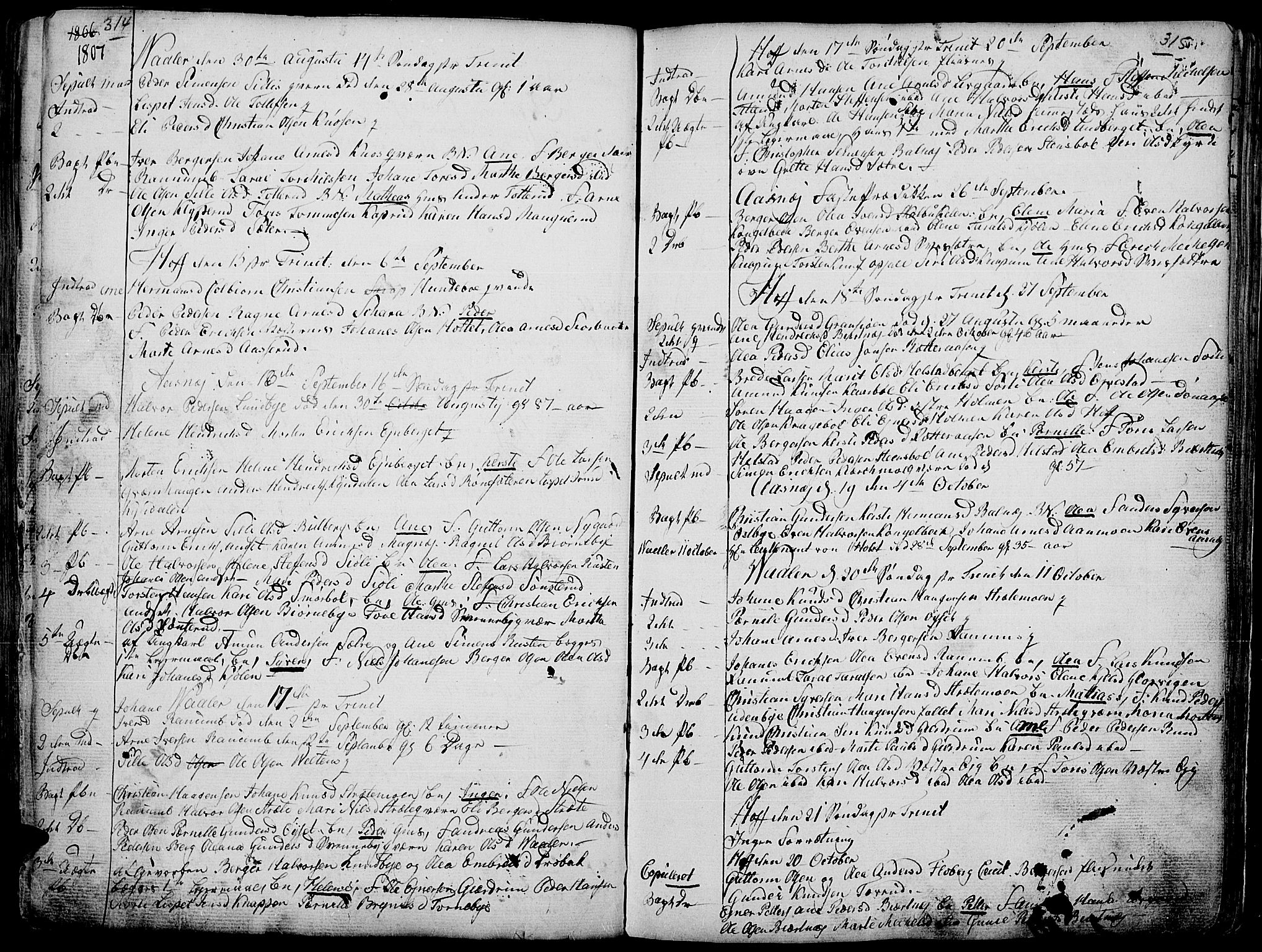 Hof prestekontor, AV/SAH-PREST-038/H/Ha/Haa/L0004: Parish register (official) no. 4, 1790-1815, p. 314-315