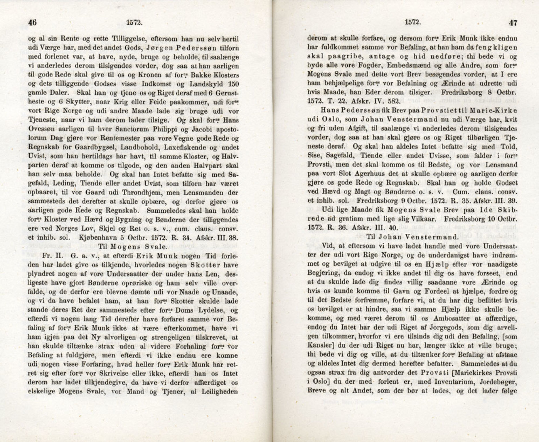 Publikasjoner utgitt av Det Norske Historiske Kildeskriftfond, PUBL/-/-/-: Norske Rigs-Registranter, bind 2, 1572-1588, p. 46-47