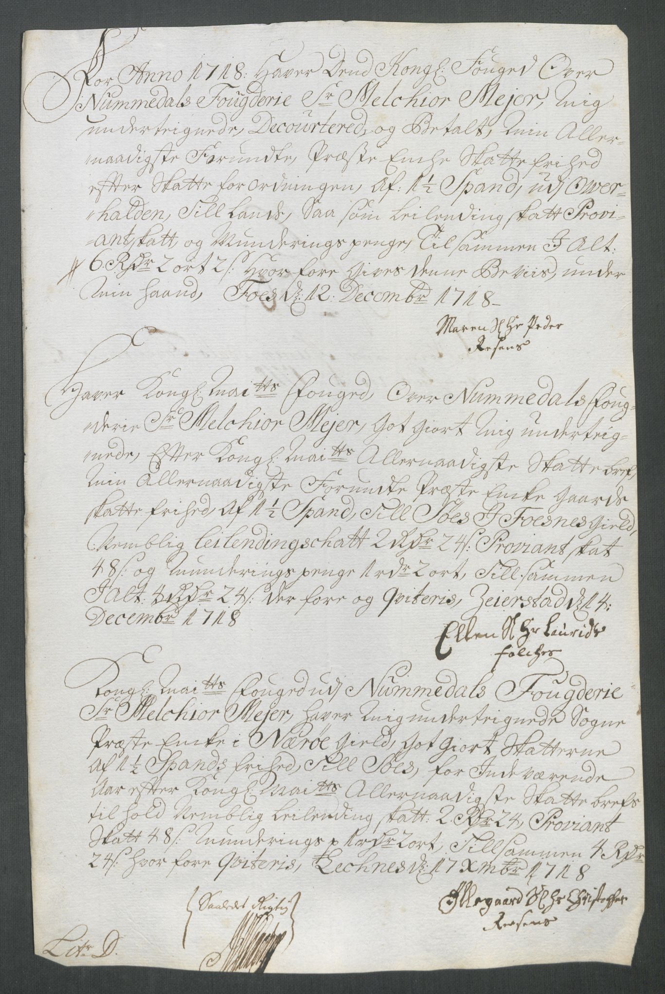 Rentekammeret inntil 1814, Reviderte regnskaper, Fogderegnskap, AV/RA-EA-4092/R64/L4439: Fogderegnskap Namdal, 1718, p. 200