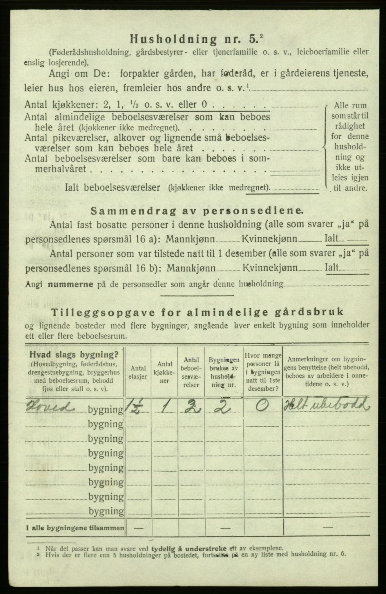 SAB, 1920 census for Kvinnherad, 1920, p. 947