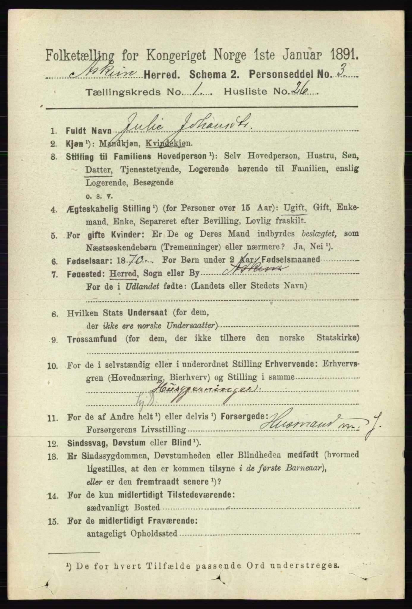 RA, 1891 census for 0124 Askim, 1891, p. 225