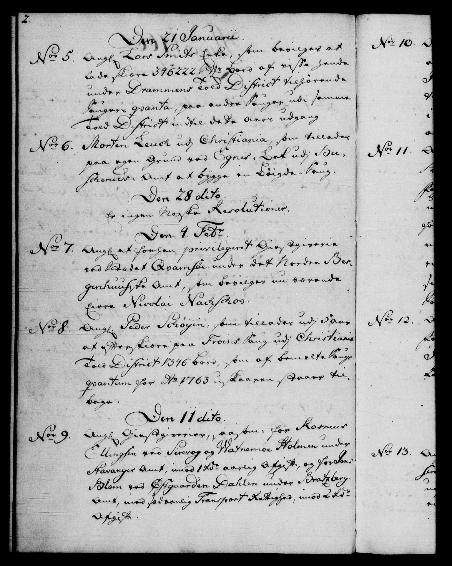 Rentekammeret, Kammerkanselliet, RA/EA-3111/G/Gf/Gfb/L0008: Register til norske relasjons- og resolusjonsprotokoller (merket RK 52.103), 1766-1771, p. 2