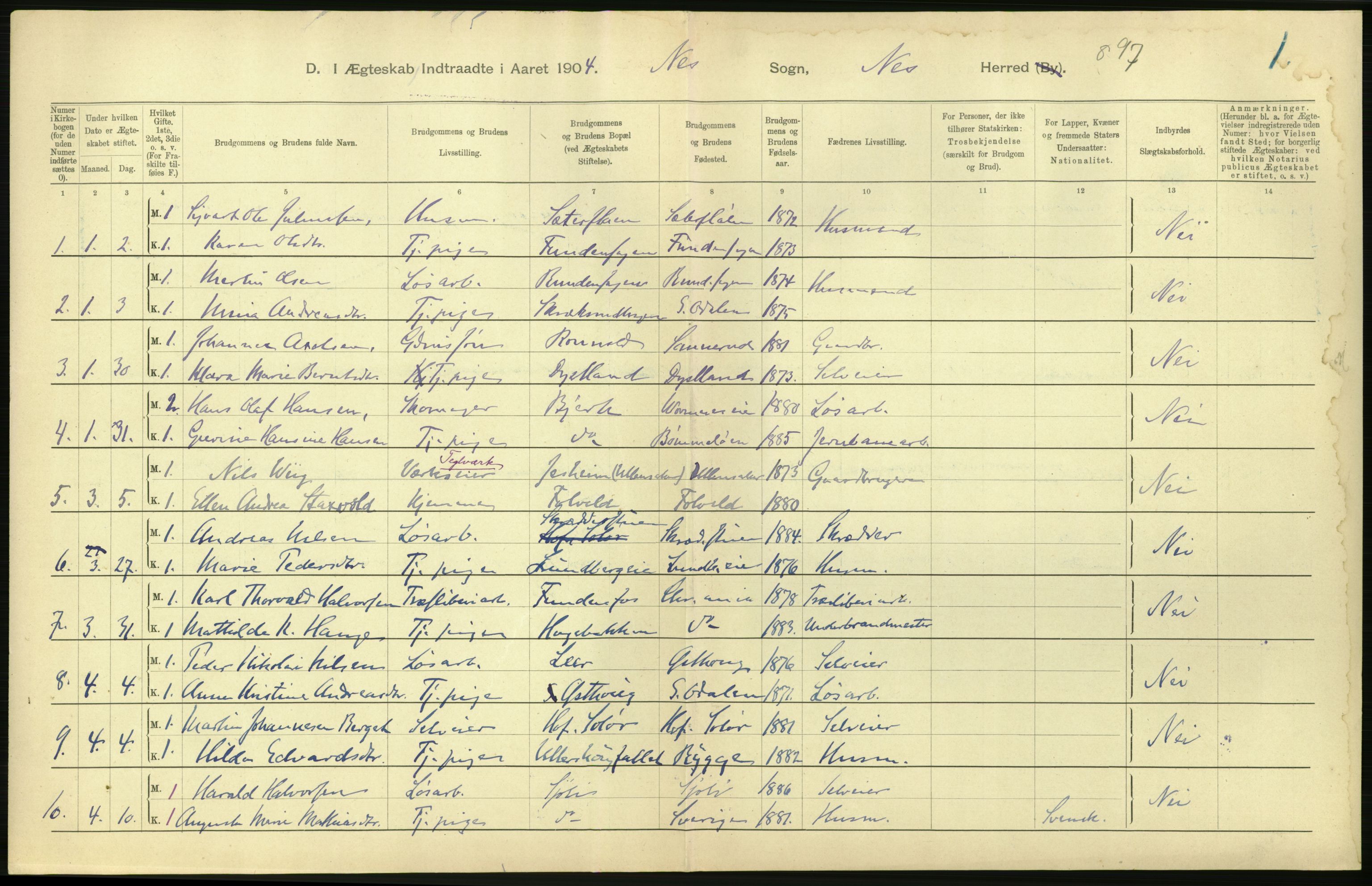 Statistisk sentralbyrå, Sosiodemografiske emner, Befolkning, AV/RA-S-2228/D/Df/Dfa/Dfab/L0002: Akershus amt: Fødte, gifte, døde, 1904, p. 470