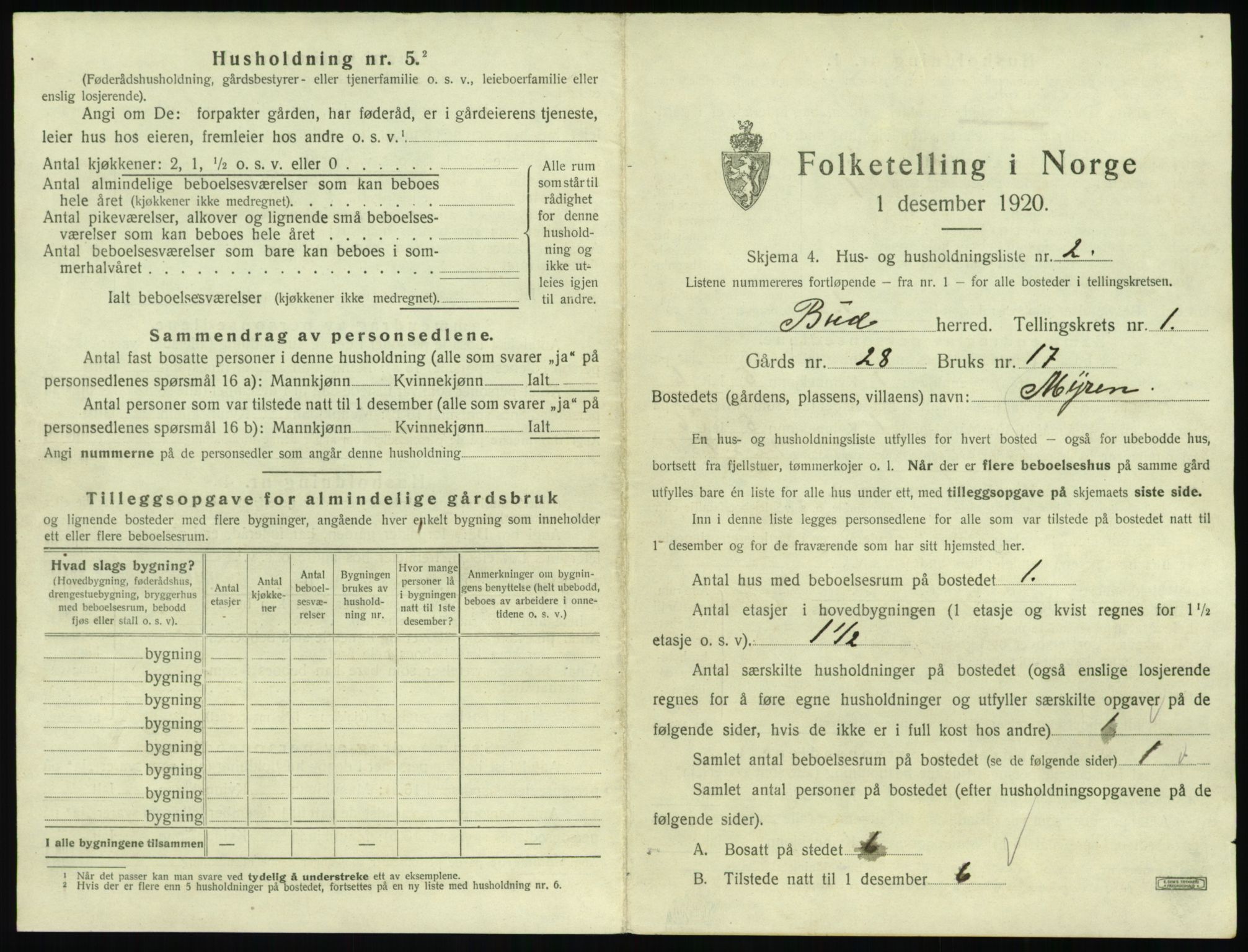 SAT, 1920 census for Bud, 1920, p. 24