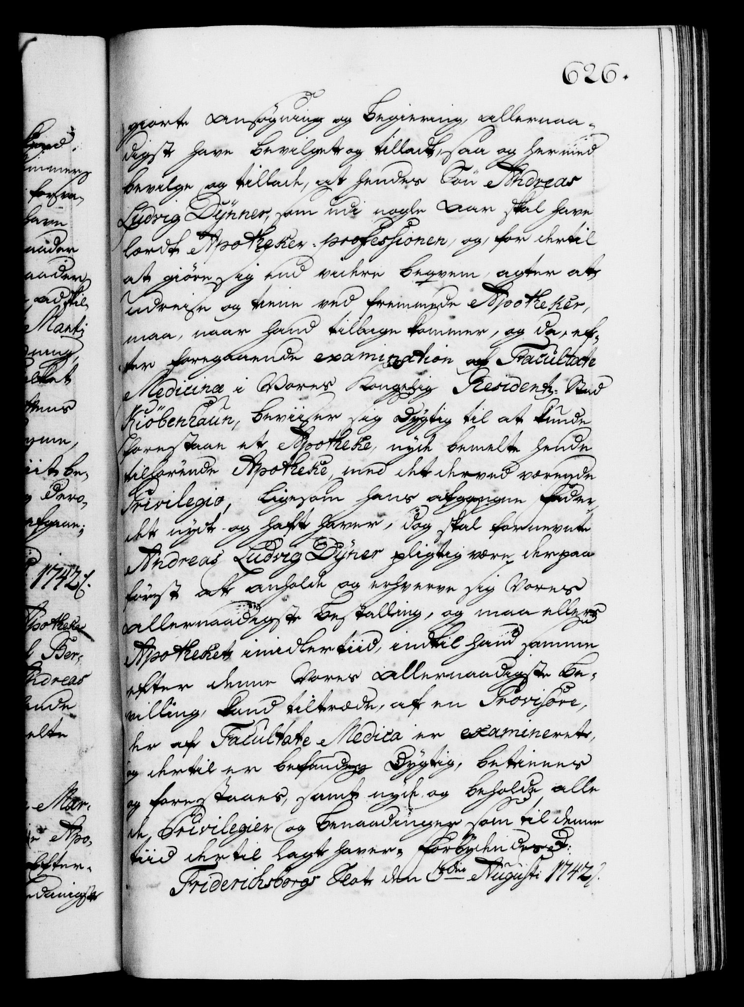 Danske Kanselli 1572-1799, AV/RA-EA-3023/F/Fc/Fca/Fcaa/L0032: Norske registre, 1741-1742, p. 626a