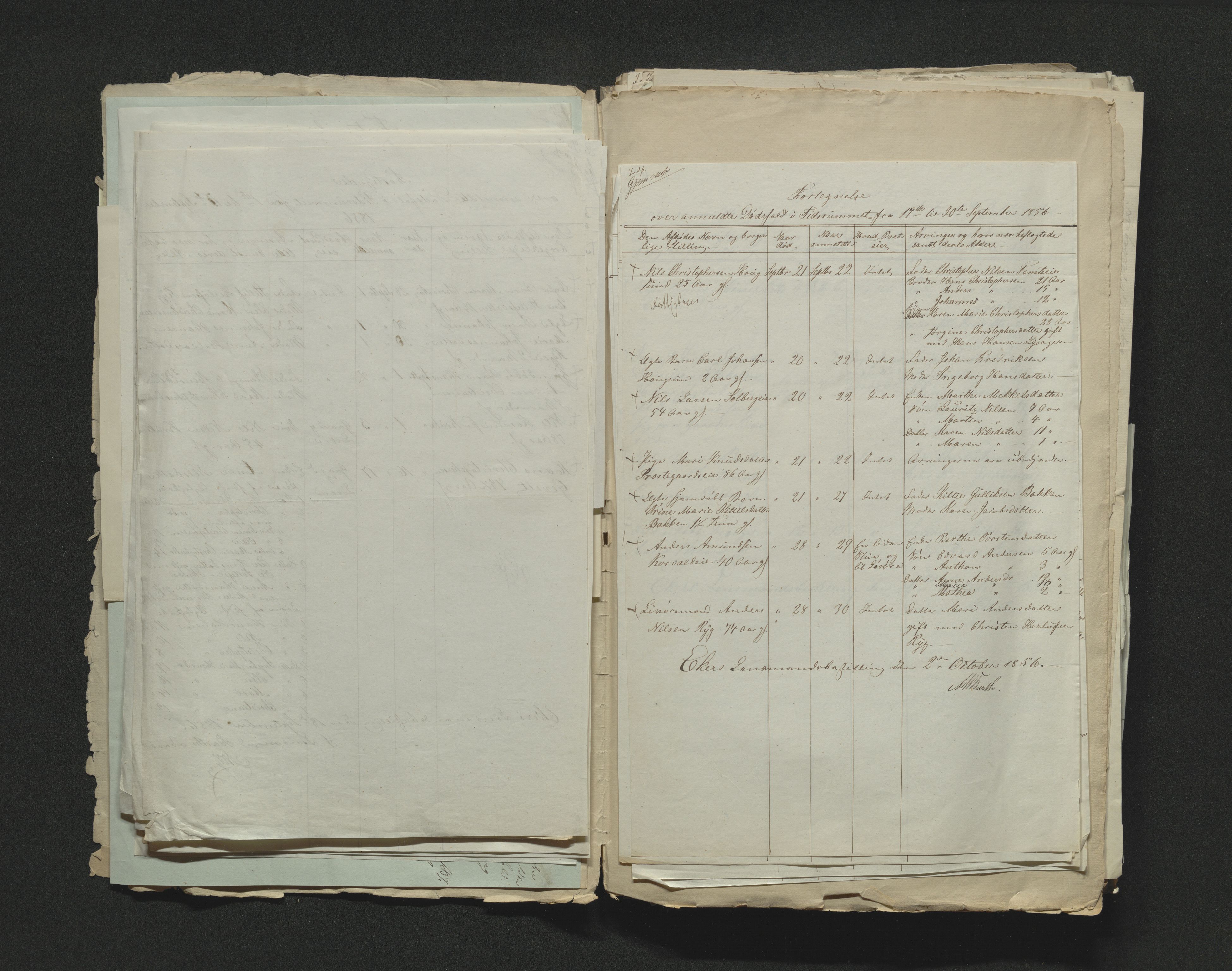 Eiker, Modum og Sigdal sorenskriveri, AV/SAKO-A-123/H/Ha/Hab/L0009: Dødsfallsmeldinger, 1854-1857, p. 290