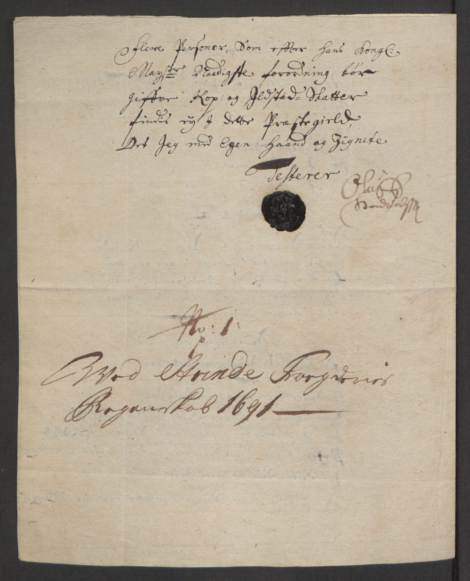 Rentekammeret inntil 1814, Reviderte regnskaper, Fogderegnskap, AV/RA-EA-4092/R61/L4103: Fogderegnskap Strinda og Selbu, 1691-1692, p. 98