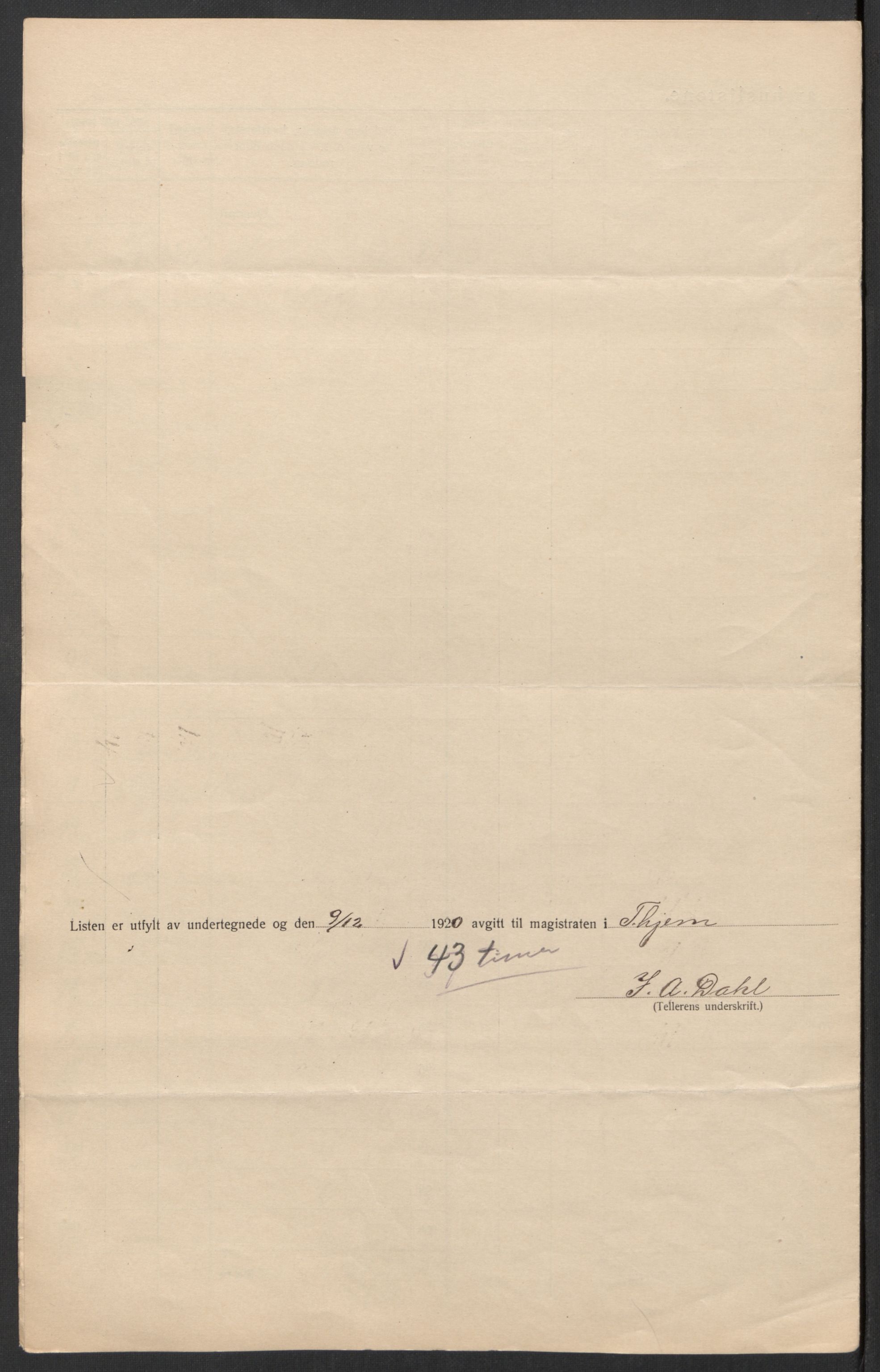 SAT, 1920 census for Trondheim, 1920, p. 40