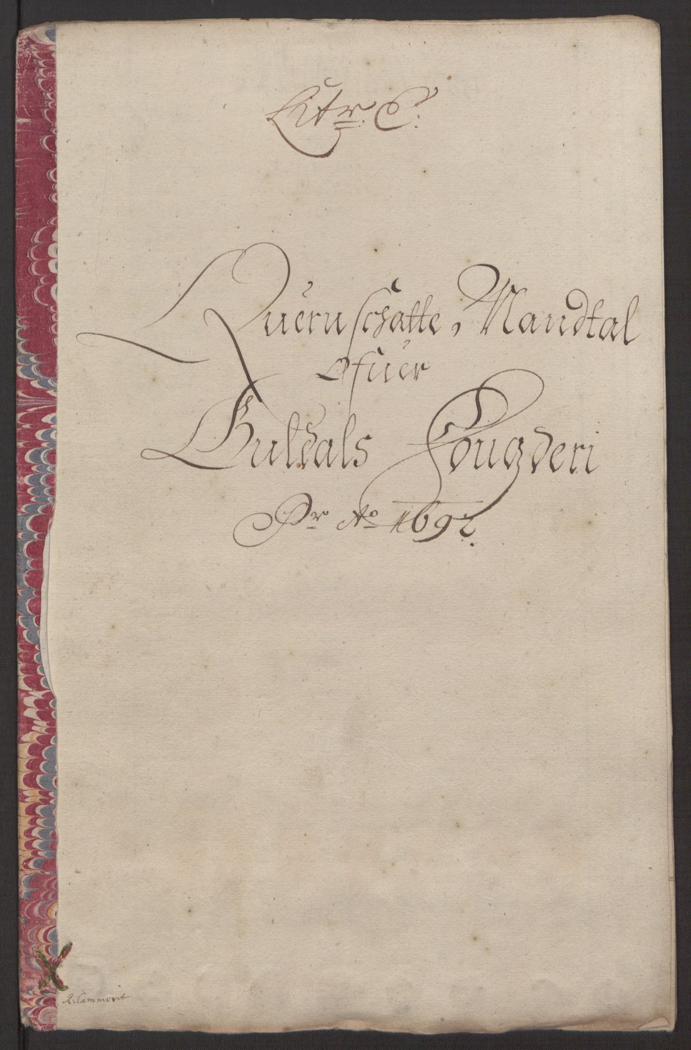 Rentekammeret inntil 1814, Reviderte regnskaper, Fogderegnskap, RA/EA-4092/R59/L3942: Fogderegnskap Gauldal, 1692, p. 91