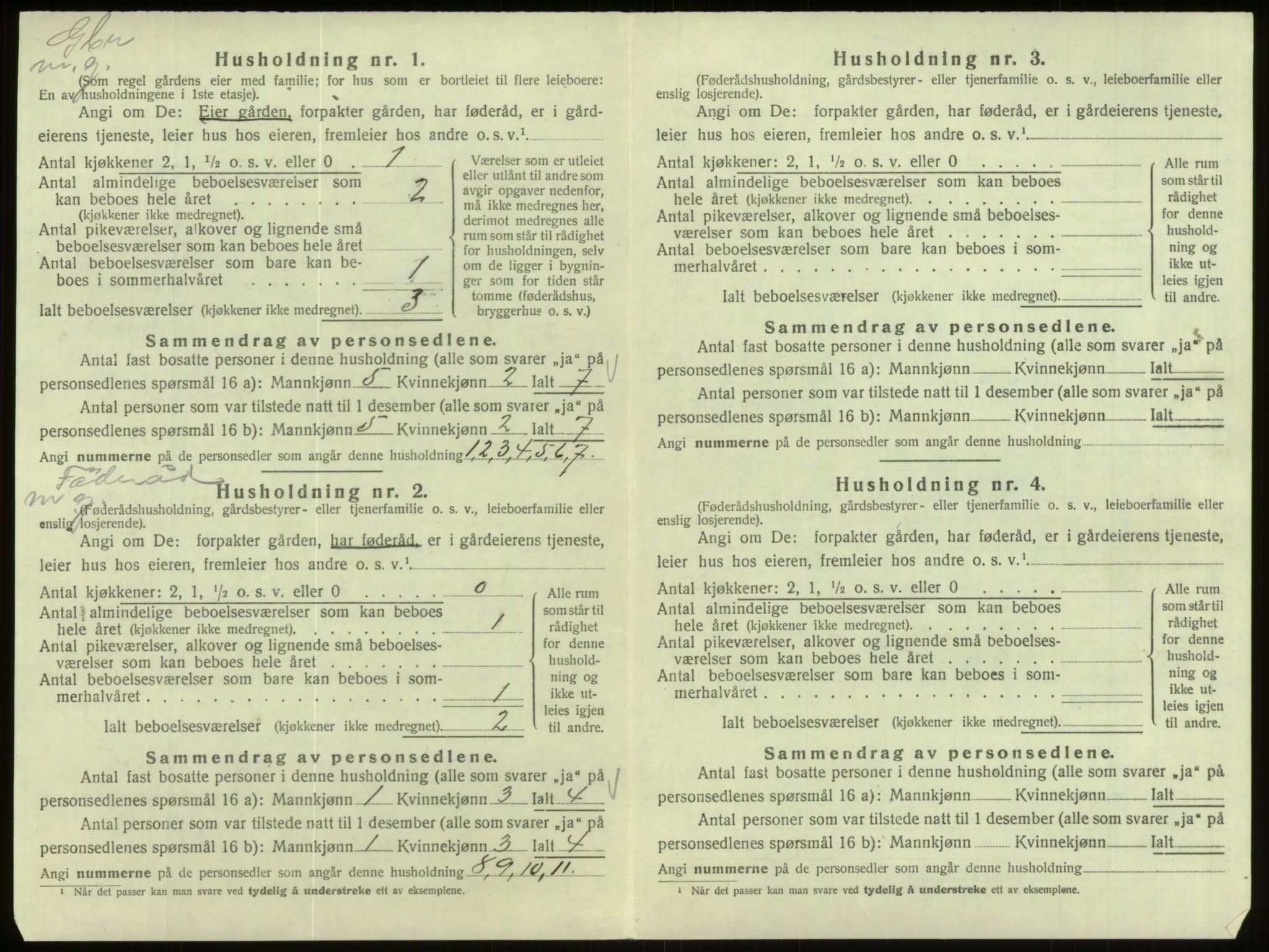 SAB, 1920 census for Eid, 1920, p. 219