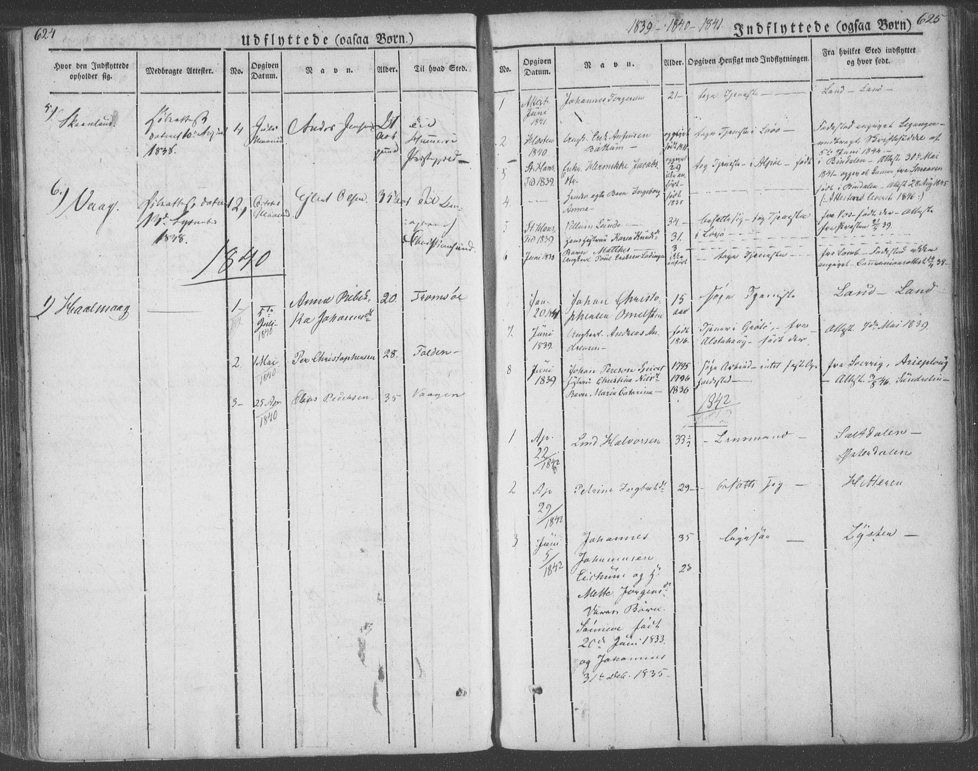 Ministerialprotokoller, klokkerbøker og fødselsregistre - Nordland, SAT/A-1459/855/L0799: Parish register (official) no. 855A07, 1834-1852, p. 624-625