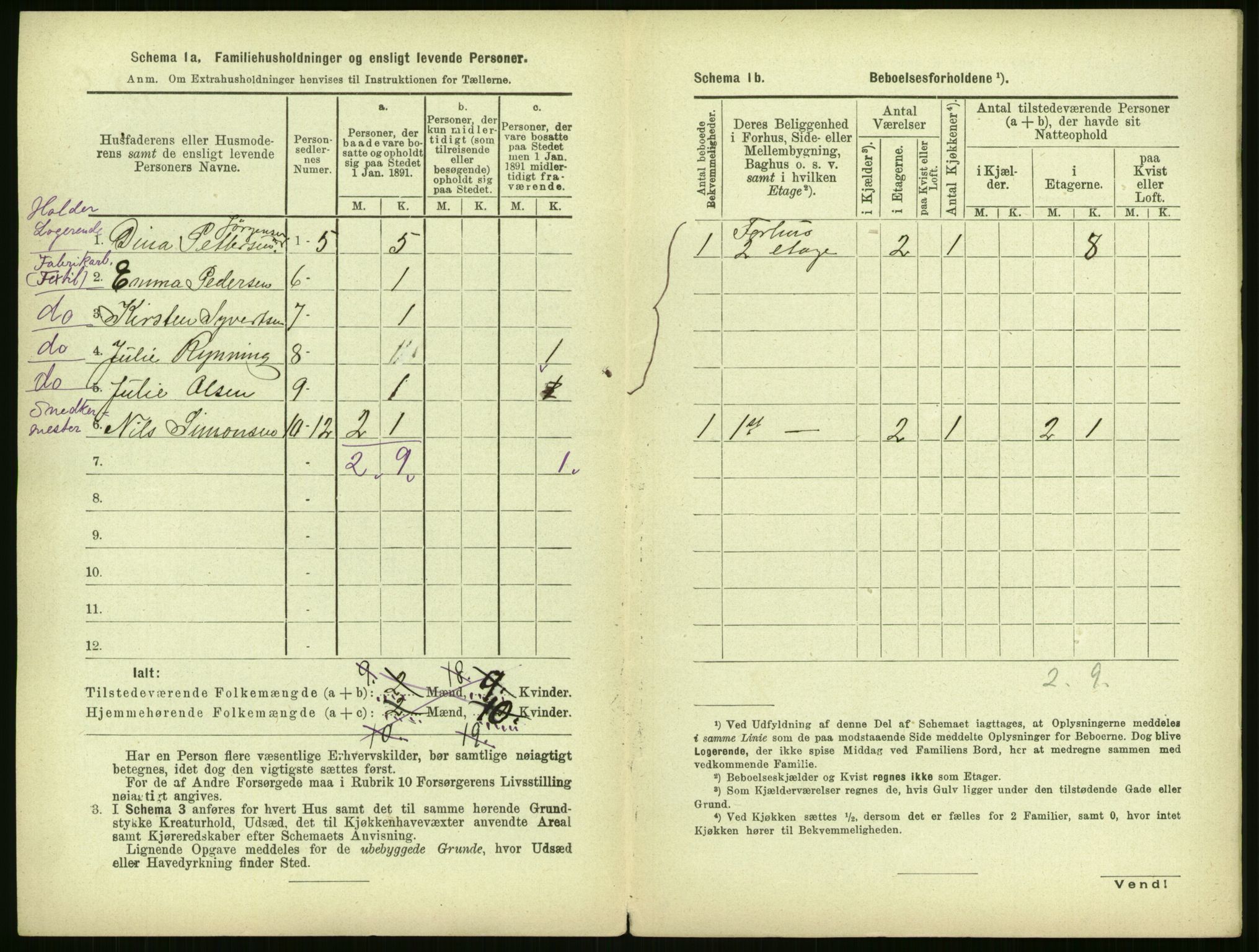 RA, 1891 census for 0301 Kristiania, 1891, p. 157091