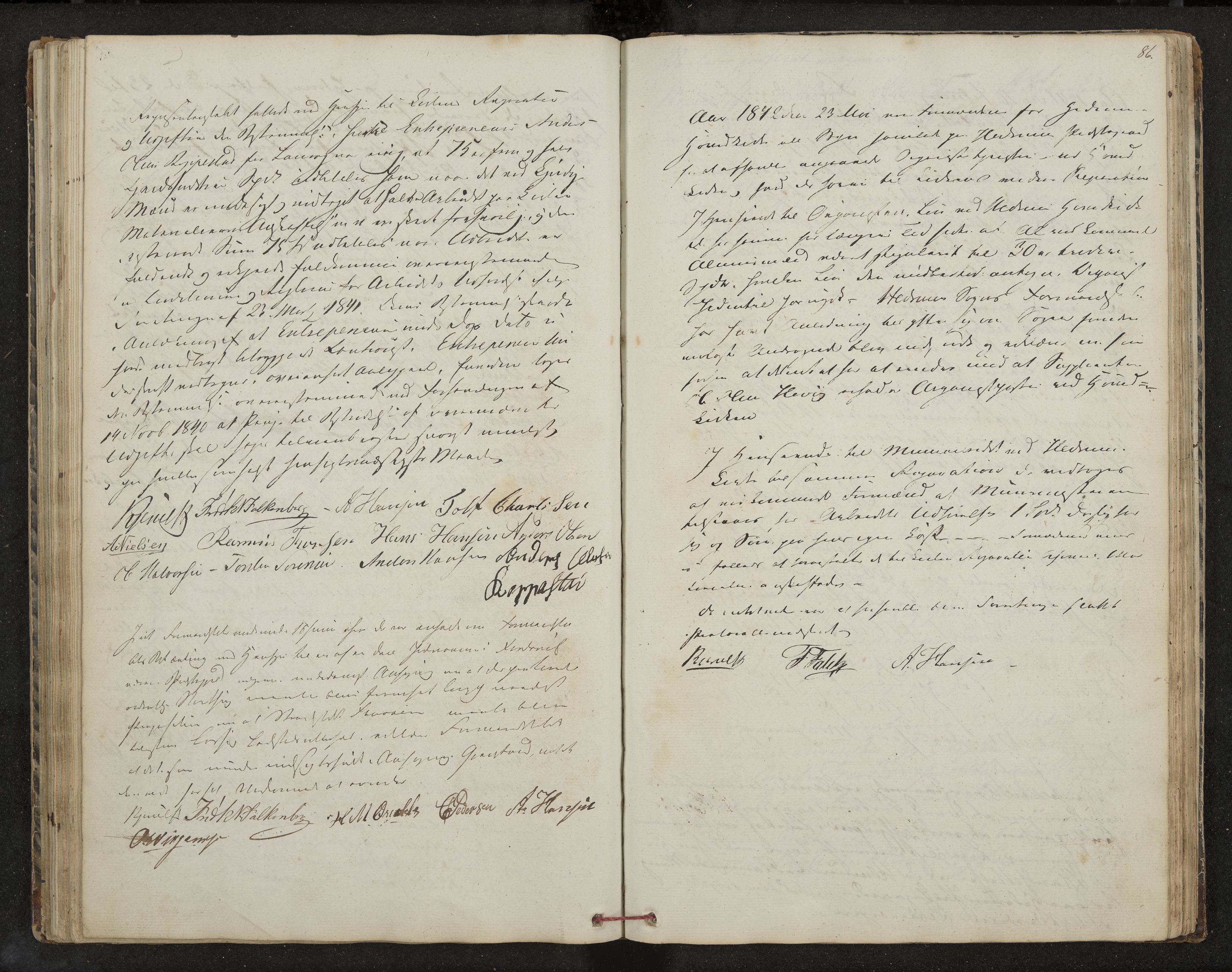 Hedrum formannskap og sentraladministrasjon, IKAK/0727021/A/Aa/L0001: Møtebok med register, 1837-1853, p. 86