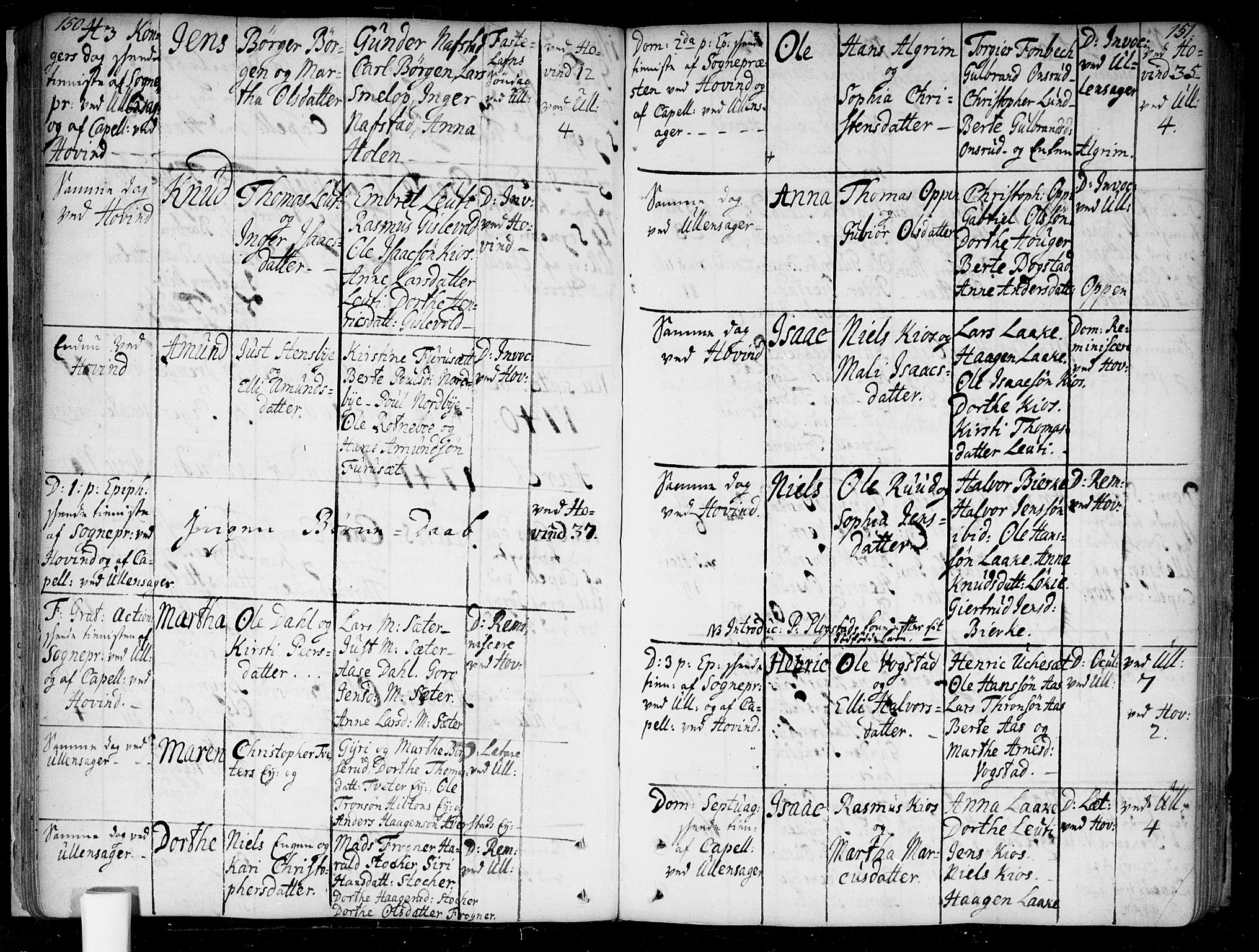 Ullensaker prestekontor Kirkebøker, AV/SAO-A-10236a/F/Fa/L0005: Parish register (official) no. I 5, 1733-1762, p. 150-151