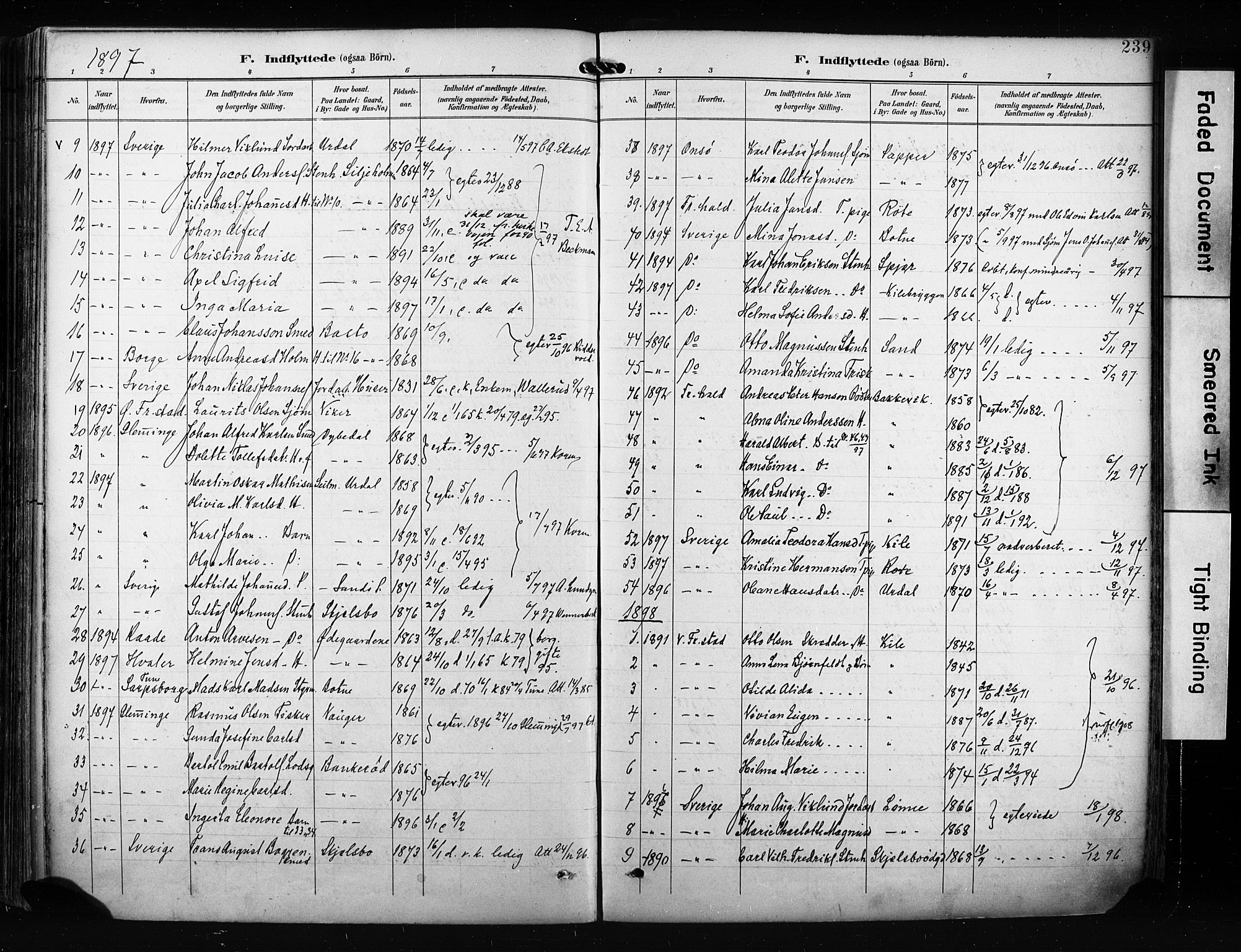 Hvaler prestekontor Kirkebøker, SAO/A-2001/F/Fa/L0009: Parish register (official) no. I 9, 1895-1906, p. 239