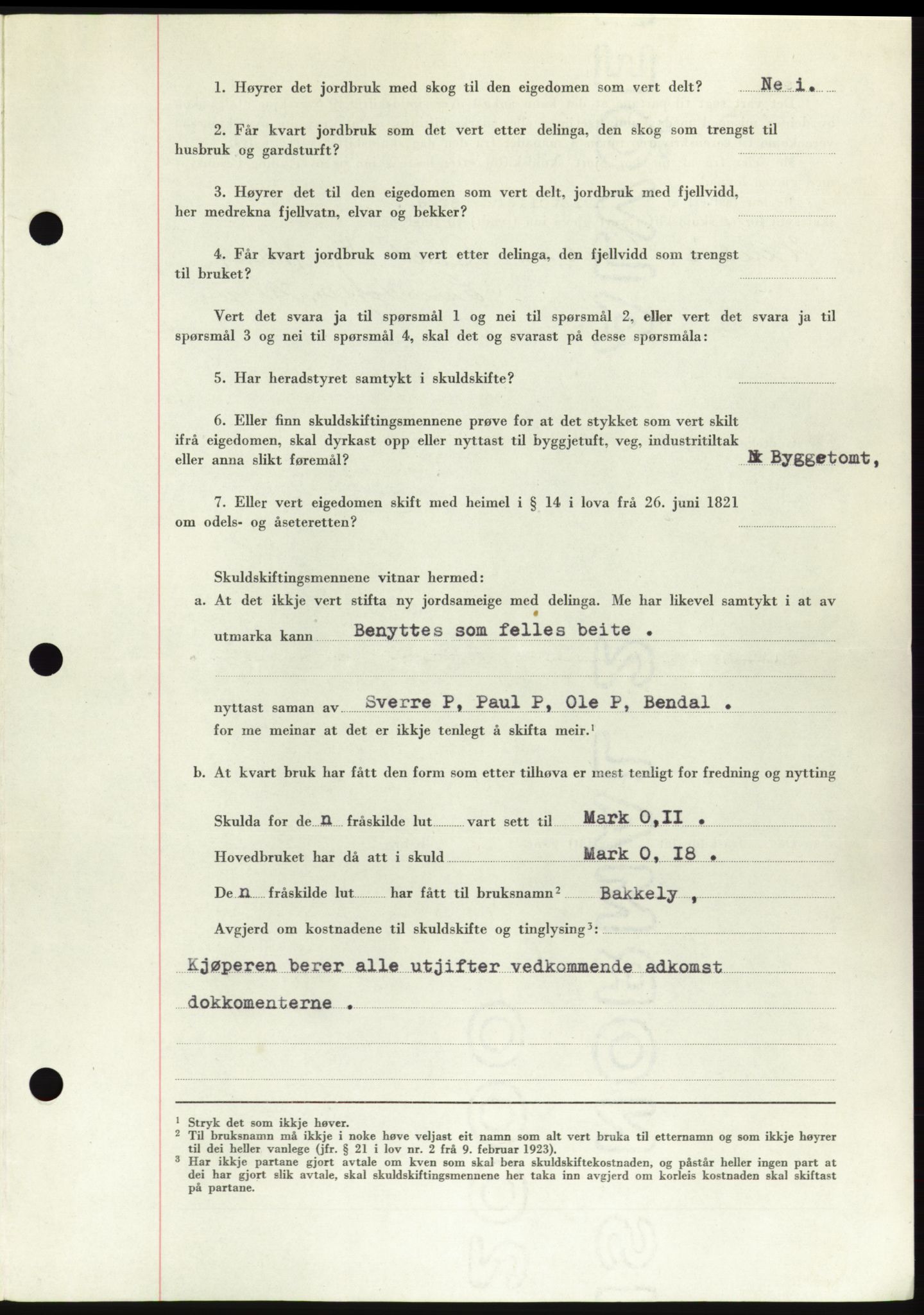 Søre Sunnmøre sorenskriveri, AV/SAT-A-4122/1/2/2C/L0083: Mortgage book no. 9A, 1948-1949, Diary no: : 93/1949