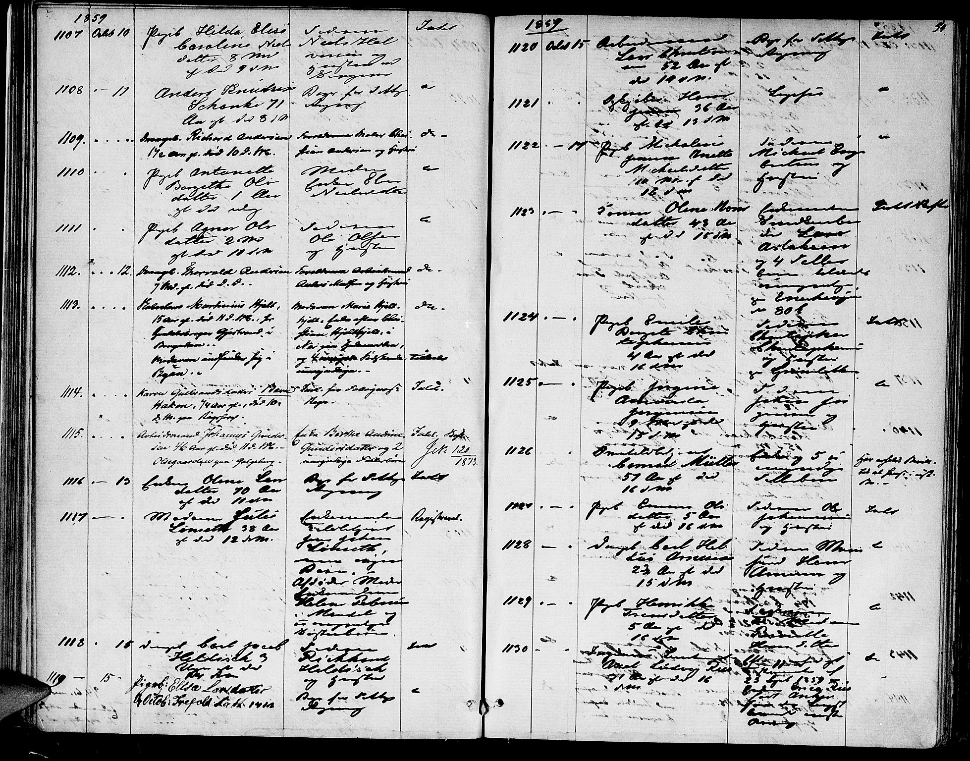 Oslo skifterett, AV/SAO-A-10383/G/Ga/Gaa/L0006: Dødsfallsprotokoll, 1858-1863, p. 53b-54a