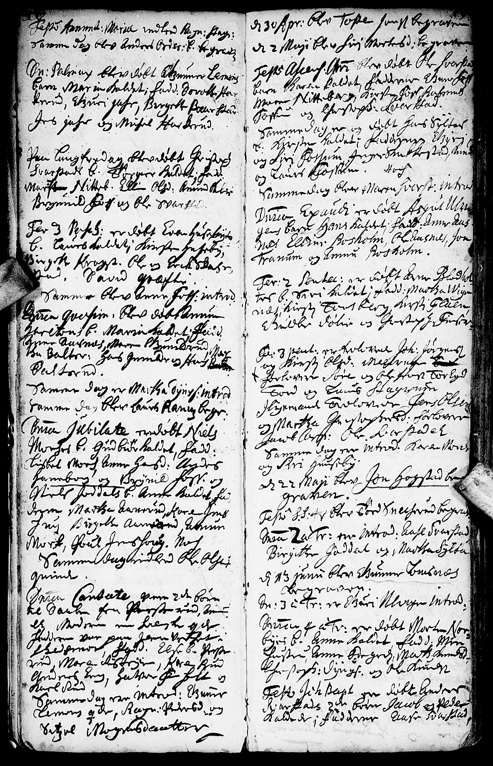 Aurskog prestekontor Kirkebøker, SAO/A-10304a/F/Fa/L0001: Parish register (official) no. I 1, 1707-1735, p. 18-19