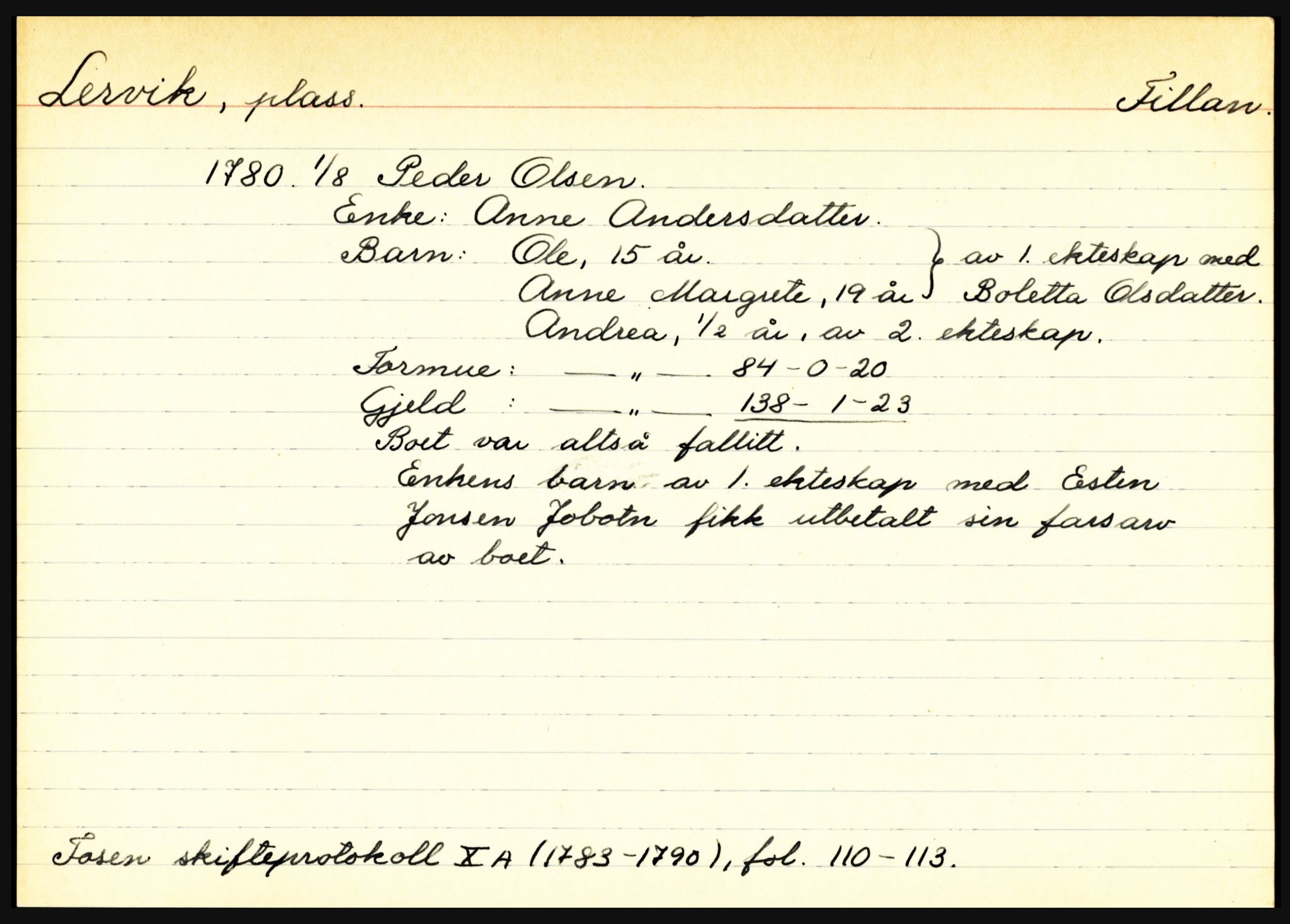 Fosen sorenskriveri, AV/SAT-A-1107/1/3, 1681-1823, p. 3691