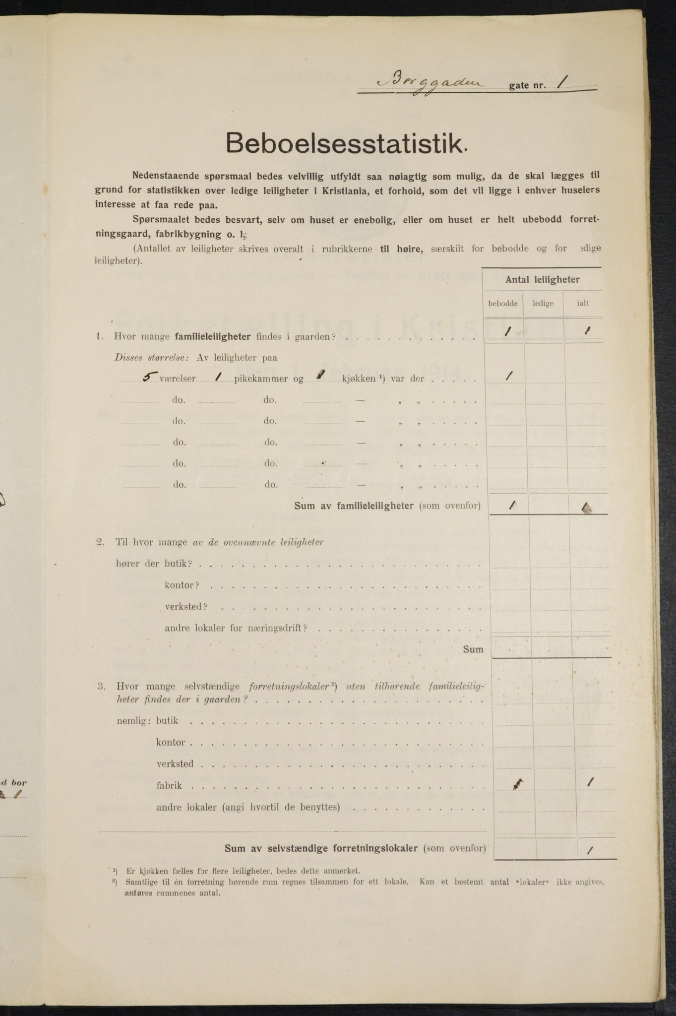 OBA, Municipal Census 1914 for Kristiania, 1914, p. 7699