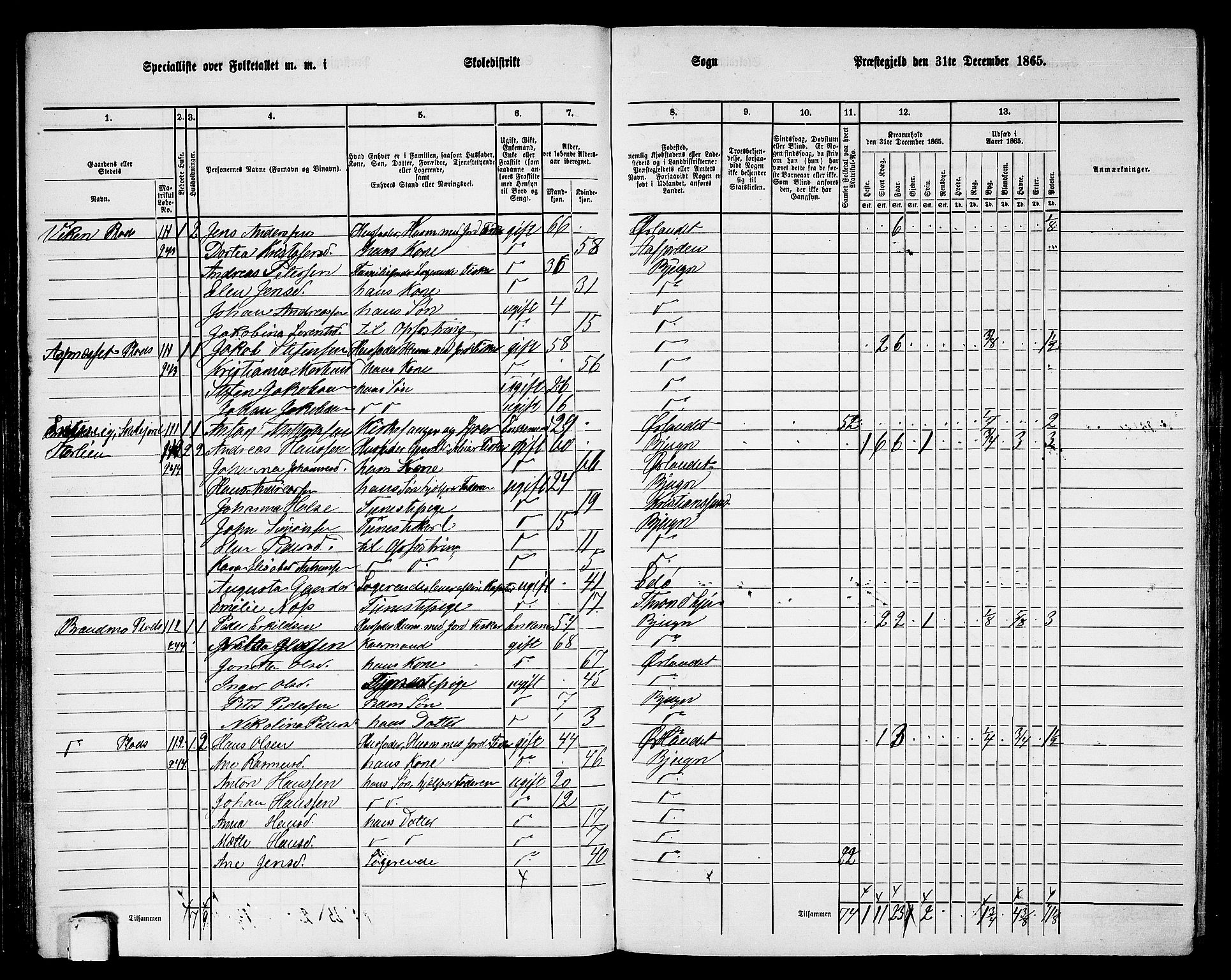 RA, 1865 census for Bjugn, 1865, p. 55