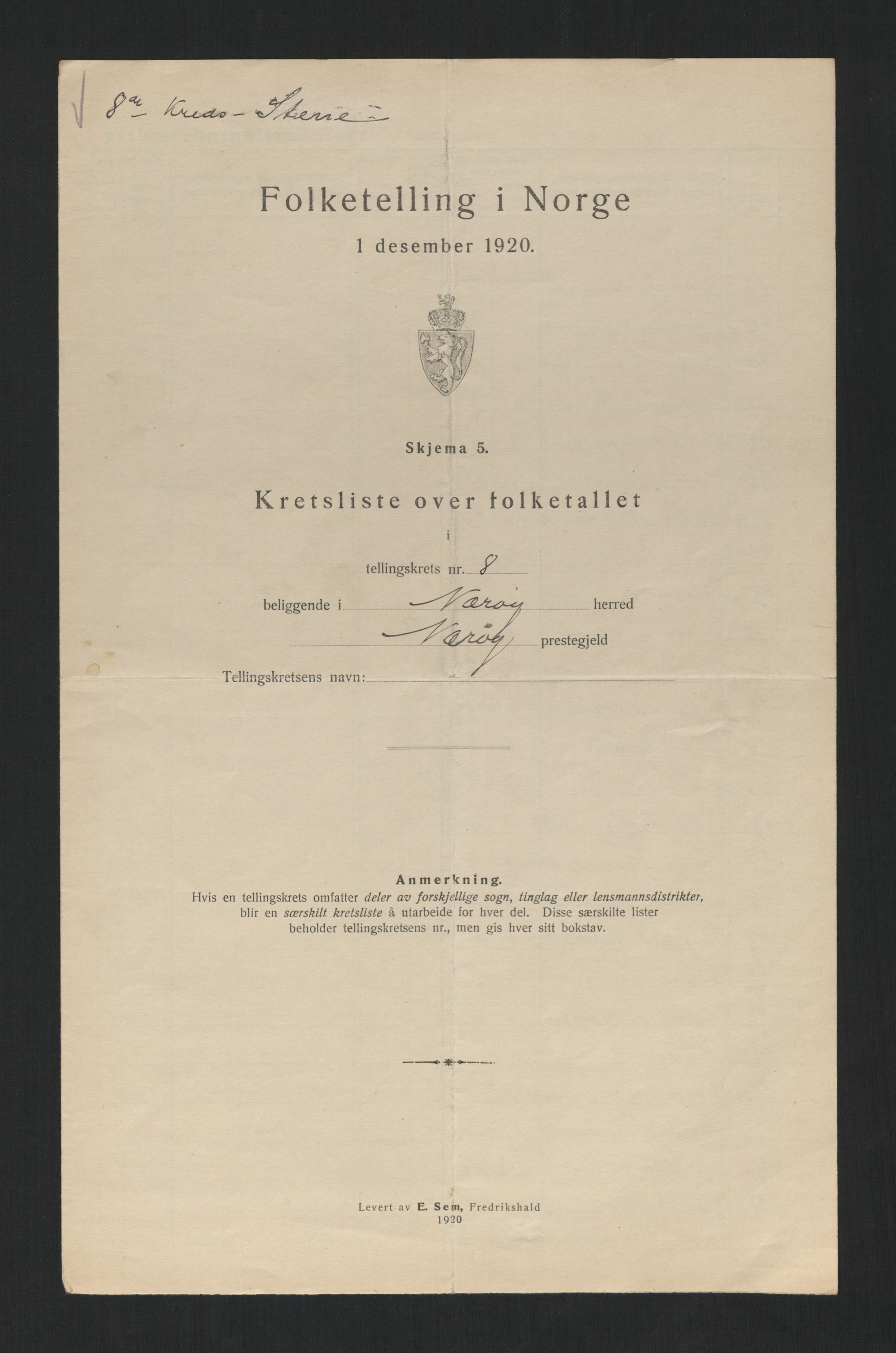 SAT, 1920 census for Nærøy, 1920, p. 29
