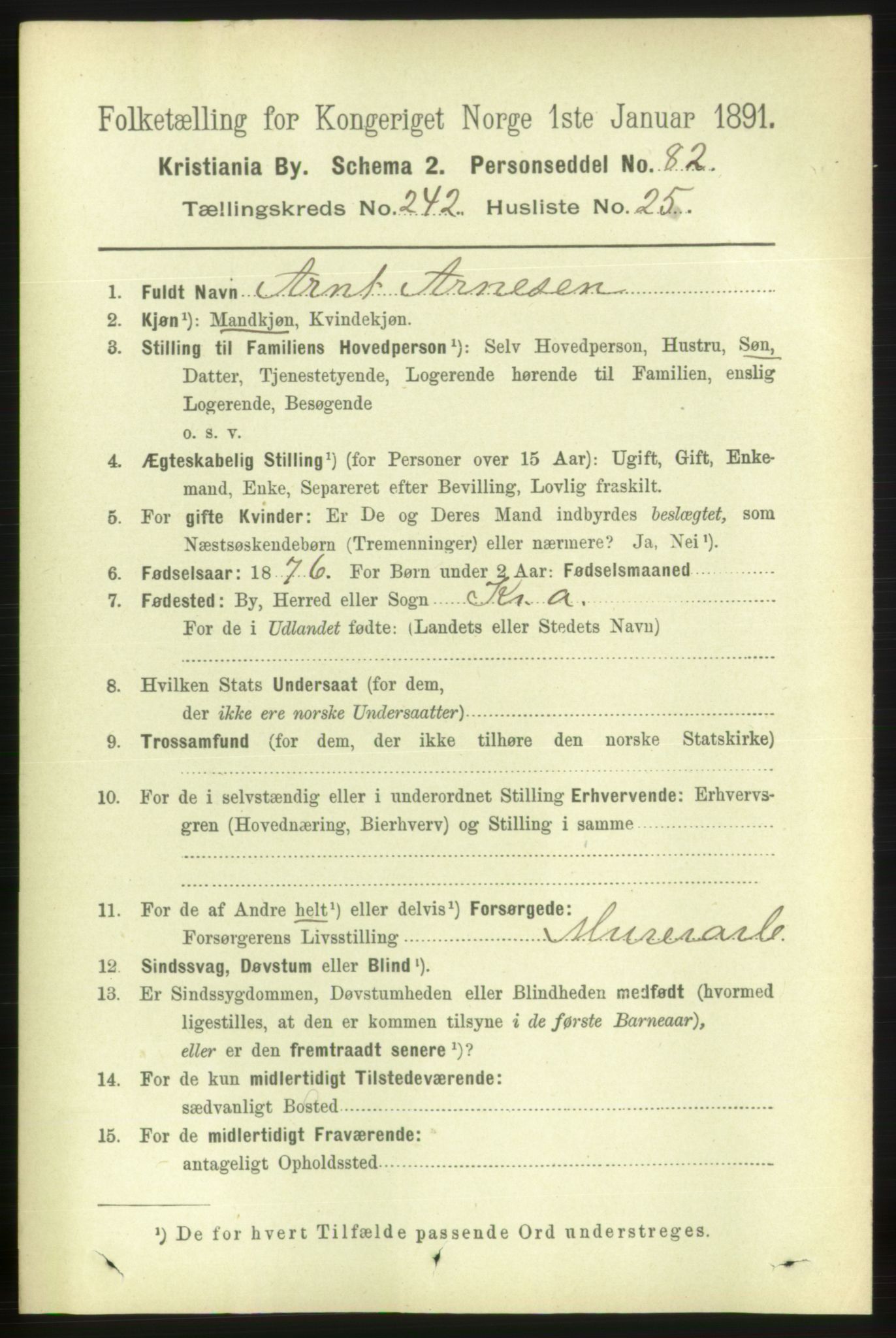 RA, 1891 census for 0301 Kristiania, 1891, p. 147659