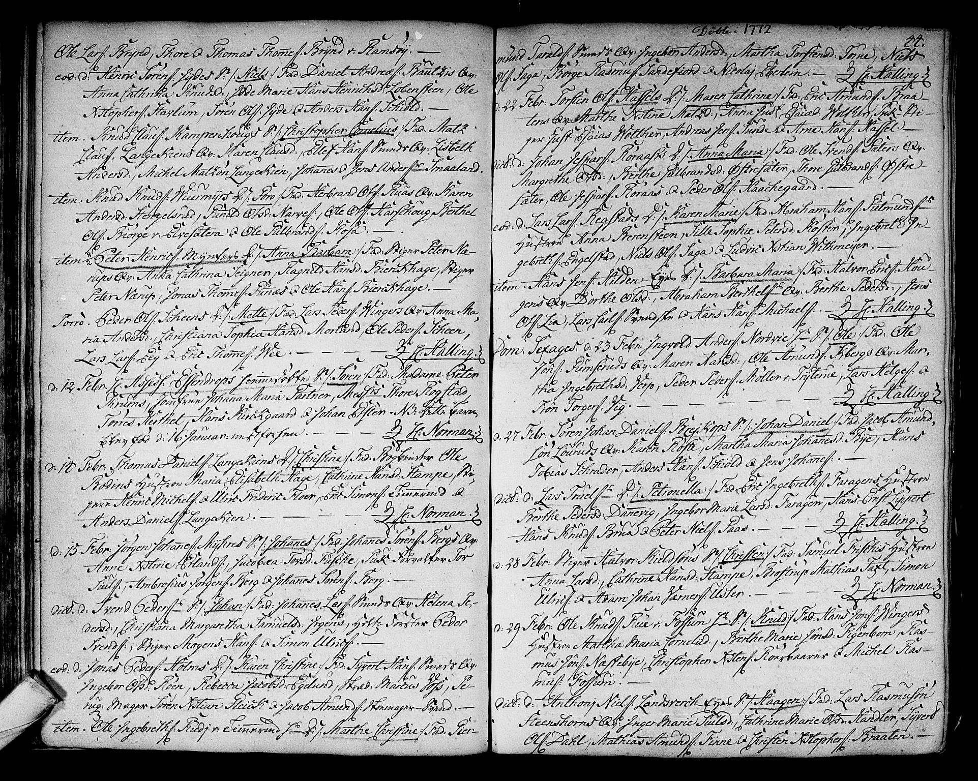 Kongsberg kirkebøker, SAKO/A-22/F/Fa/L0005: Parish register (official) no. I 5, 1769-1782, p. 44