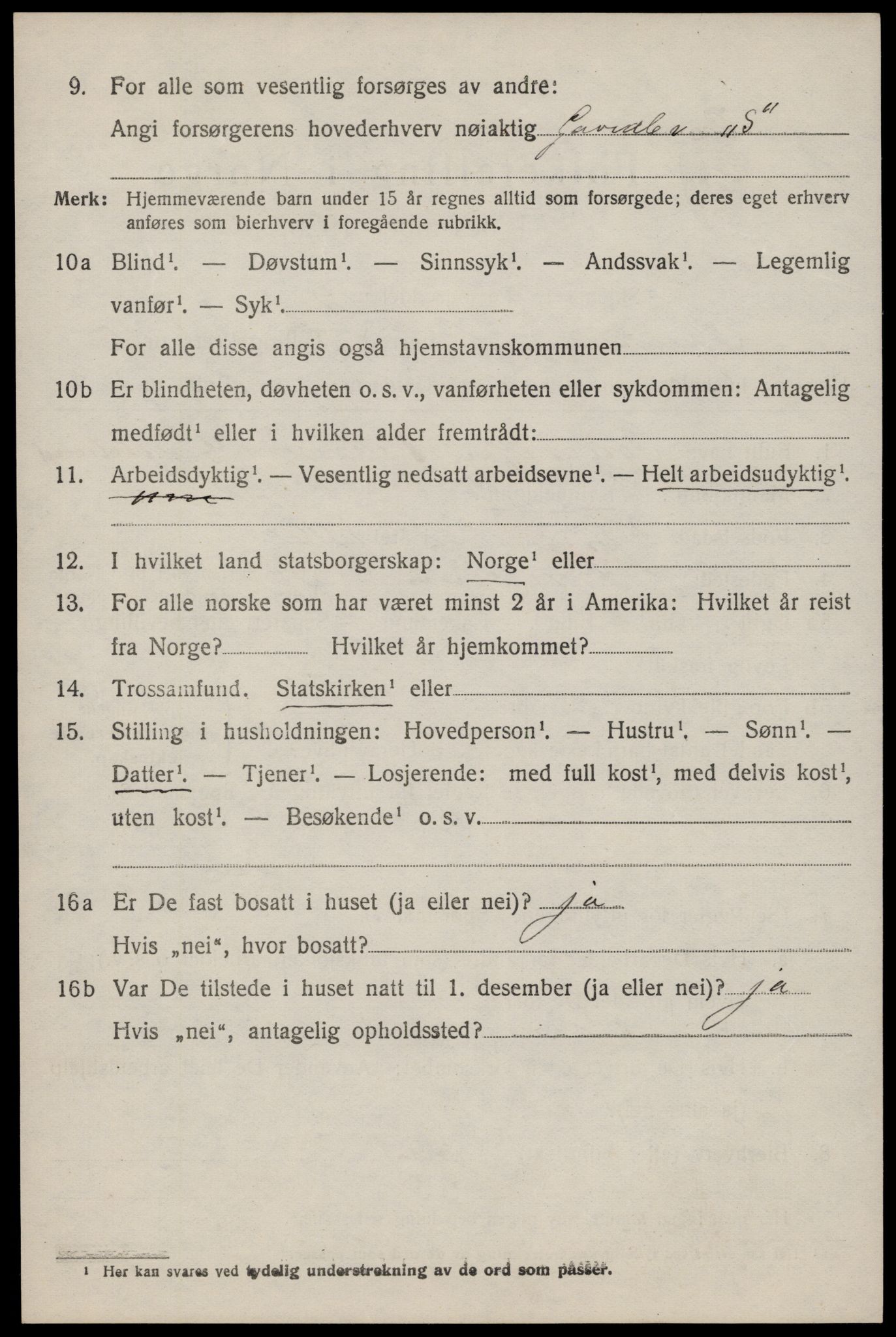 SAST, 1920 census for Bjerkreim, 1920, p. 1763