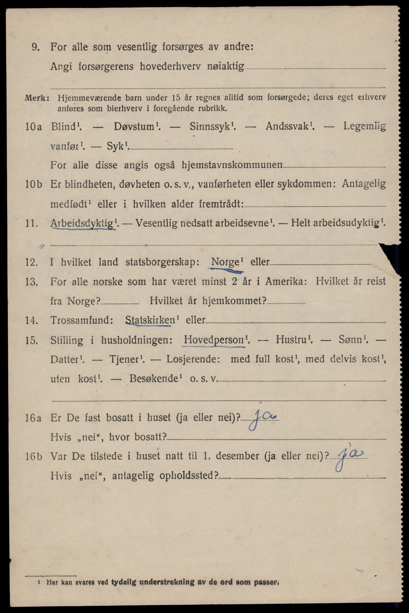 SAST, 1920 census for Eigersund, 1920, p. 4616