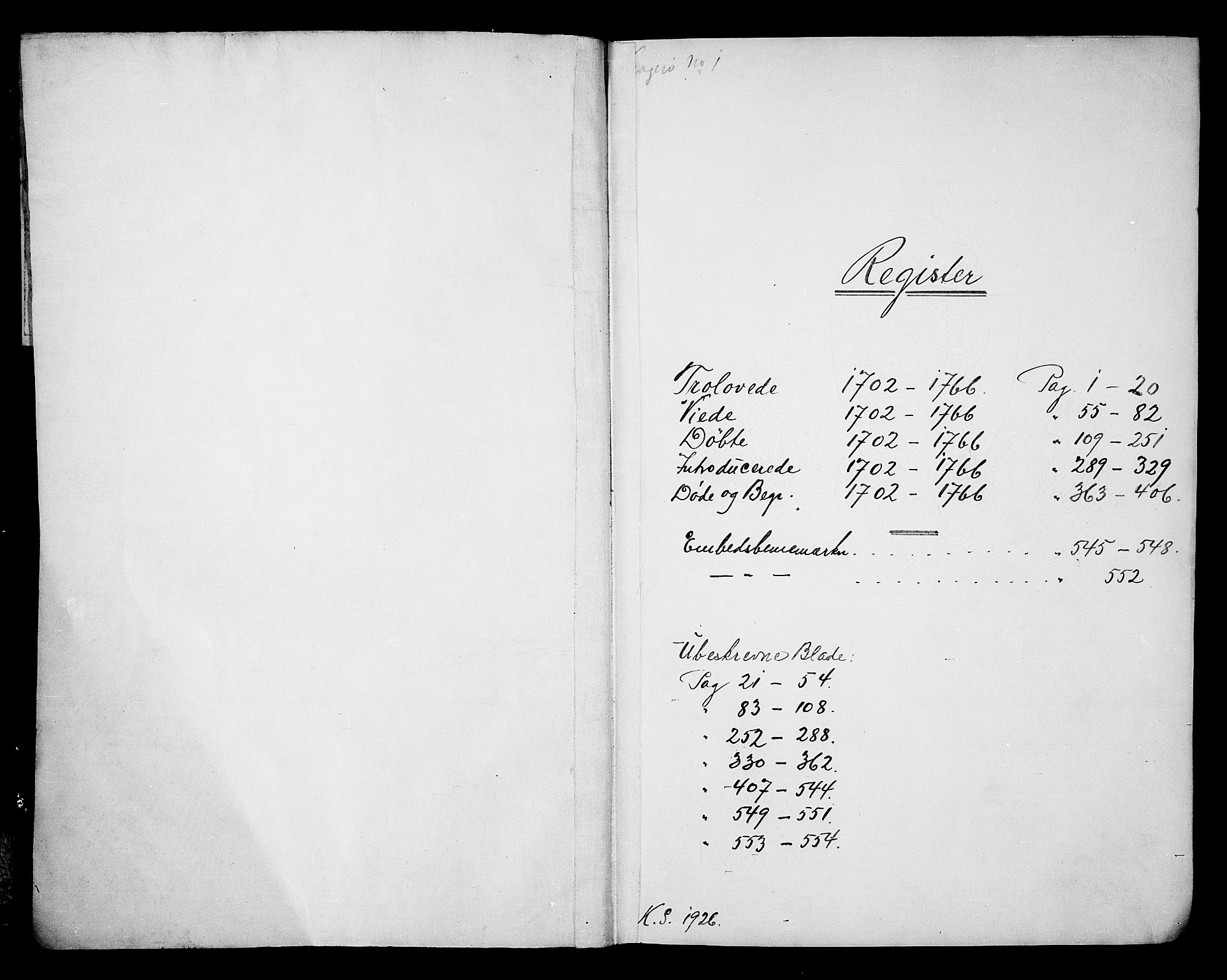 Kragerø kirkebøker, SAKO/A-278/F/Fa/L0001: Parish register (official) no. 1, 1702-1766