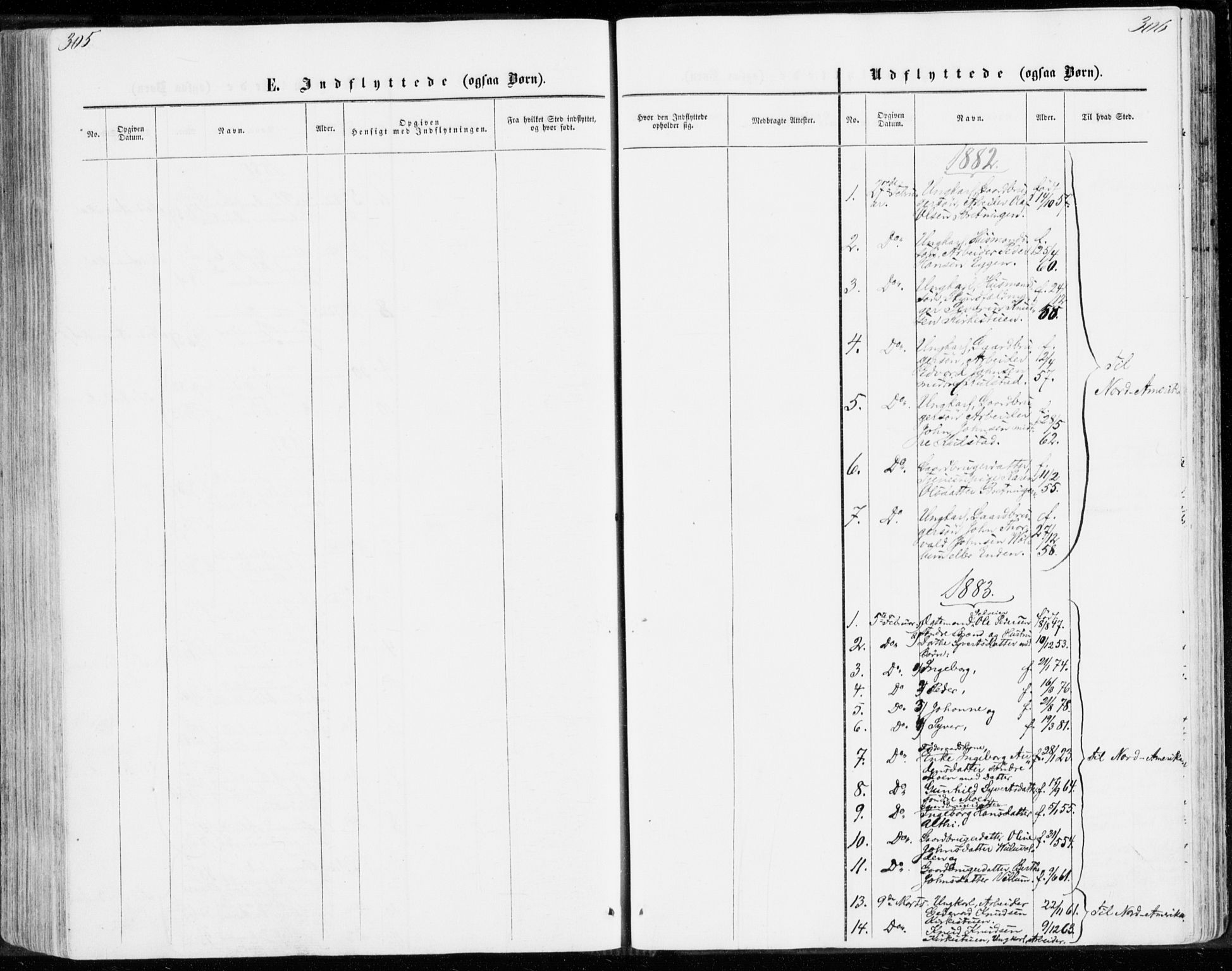 Sollia prestekontor, SAH/PREST-050/H/Ha/Haa/L0001: Parish register (official) no. 1, 1856-1885, p. 305-306