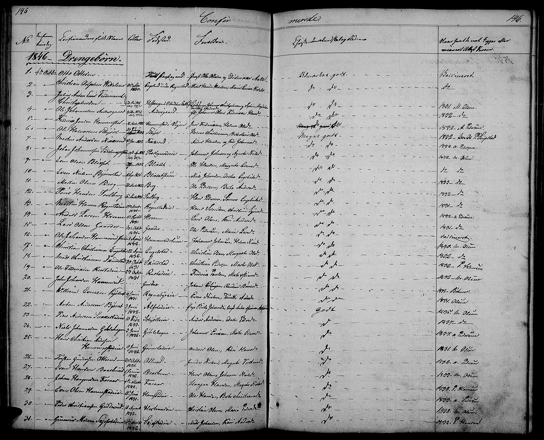 Østre Toten prestekontor, SAH/PREST-104/H/Ha/Hab/L0002: Parish register (copy) no. 2, 1840-1847, p. 146