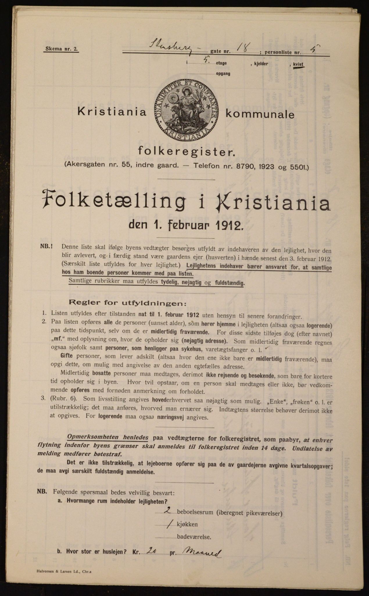 OBA, Municipal Census 1912 for Kristiania, 1912, p. 101972