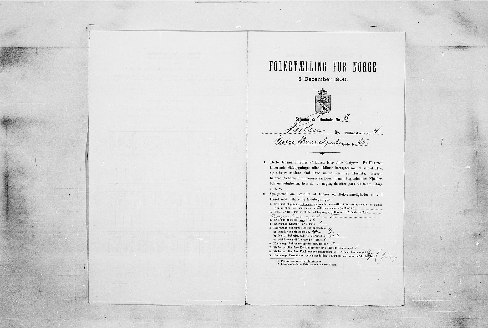 RA, 1900 census for Horten, 1900, p. 2577