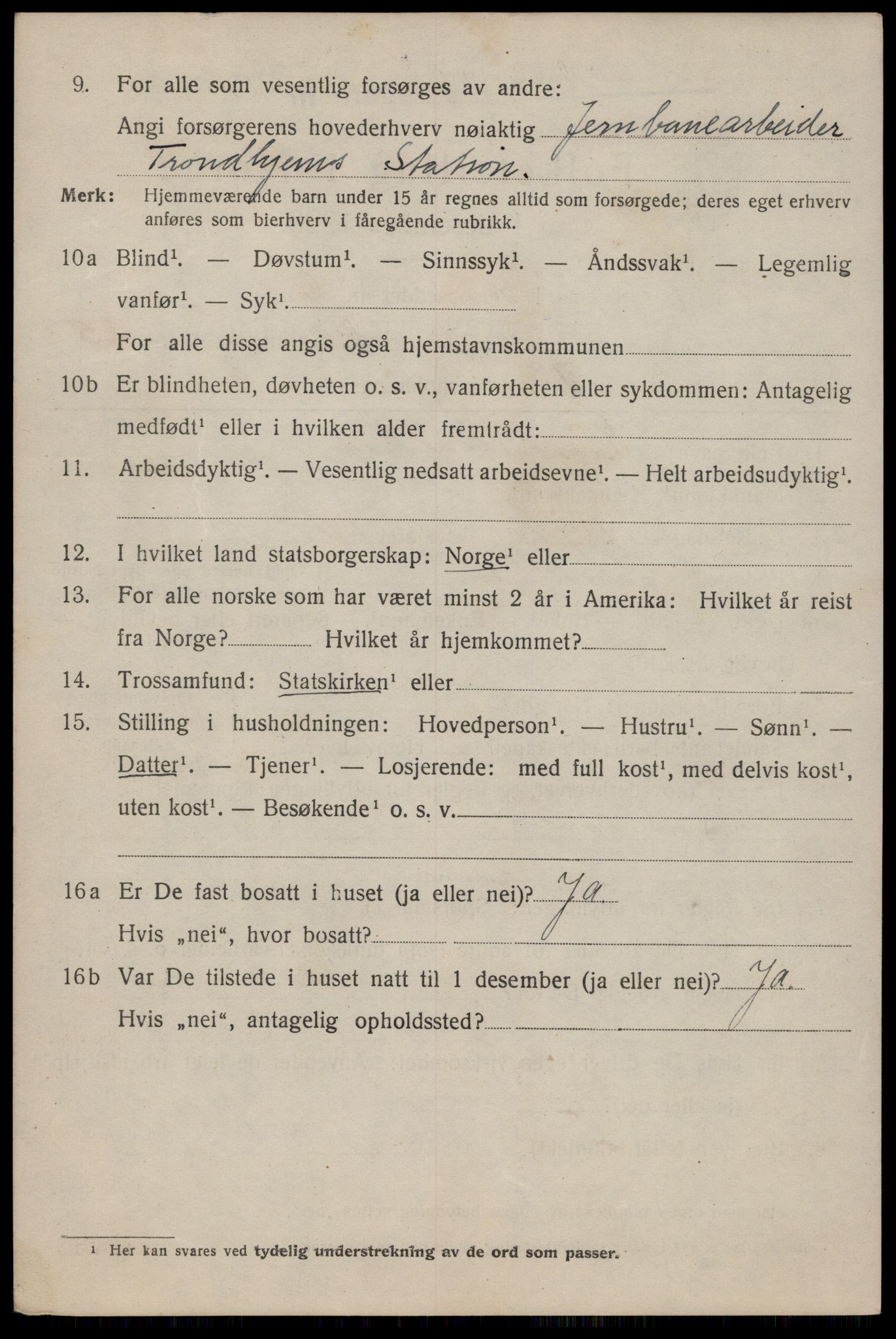 SAT, 1920 census for Trondheim, 1920, p. 68325