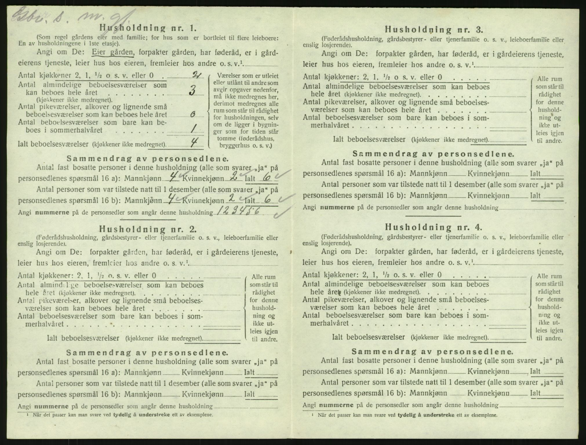 SAKO, 1920 census for Tjølling, 1920, p. 974
