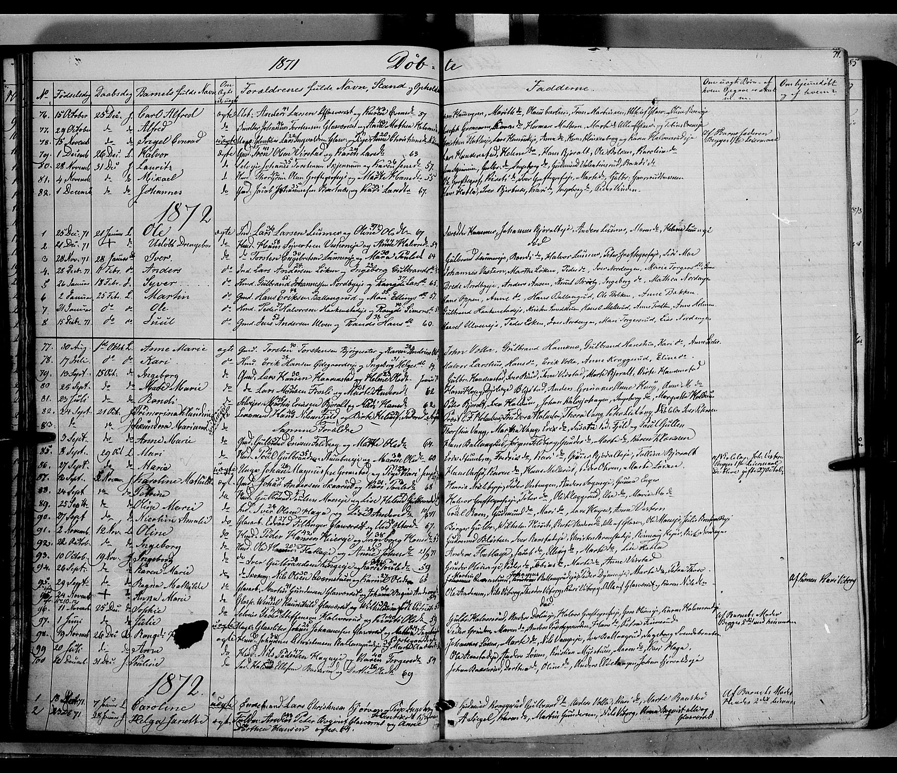 Jevnaker prestekontor, SAH/PREST-116/H/Ha/Haa/L0007: Parish register (official) no. 7, 1858-1876, p. 71