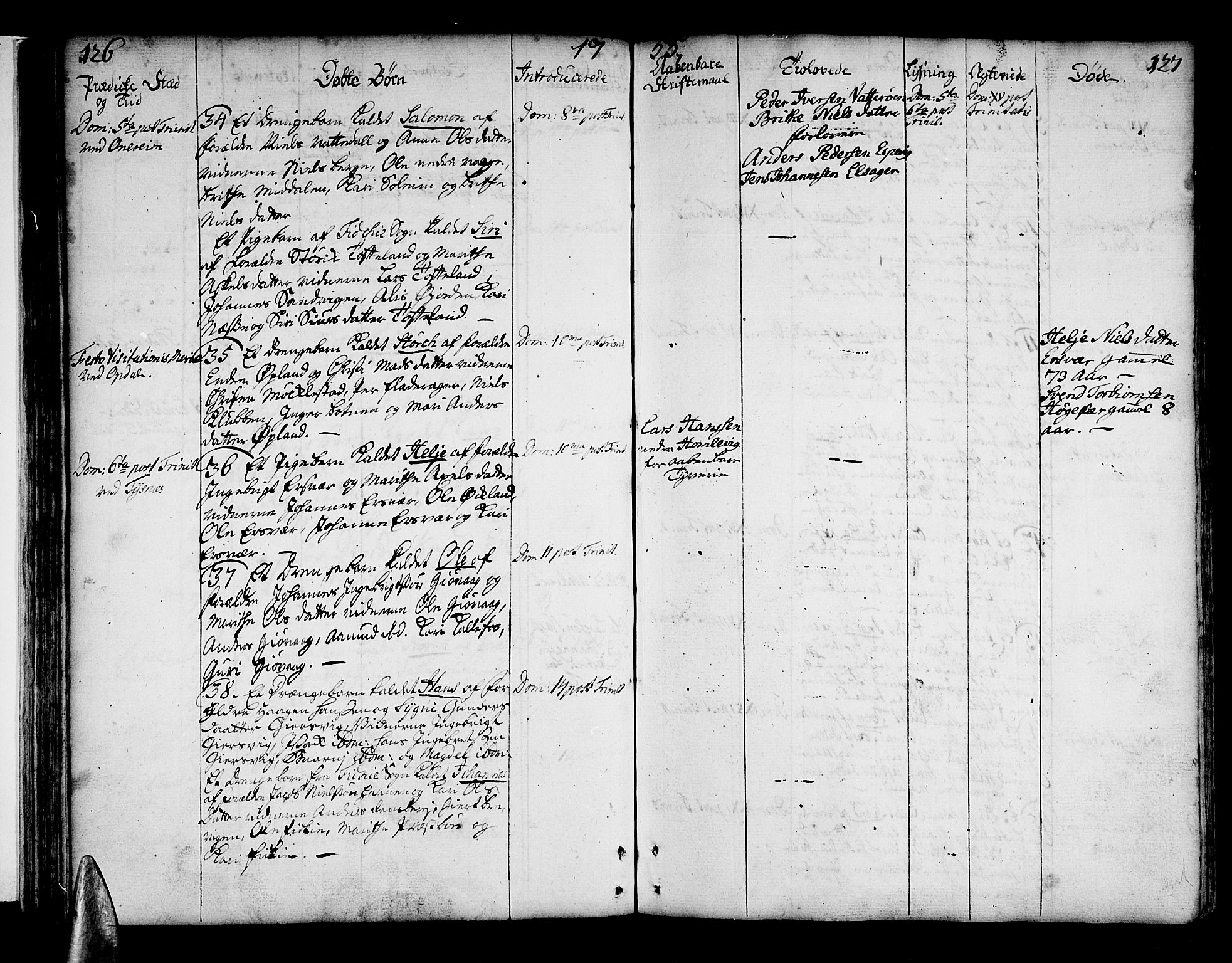Tysnes sokneprestembete, SAB/A-78601/H/Haa: Parish register (official) no. A 4, 1750-1761, p. 126-127