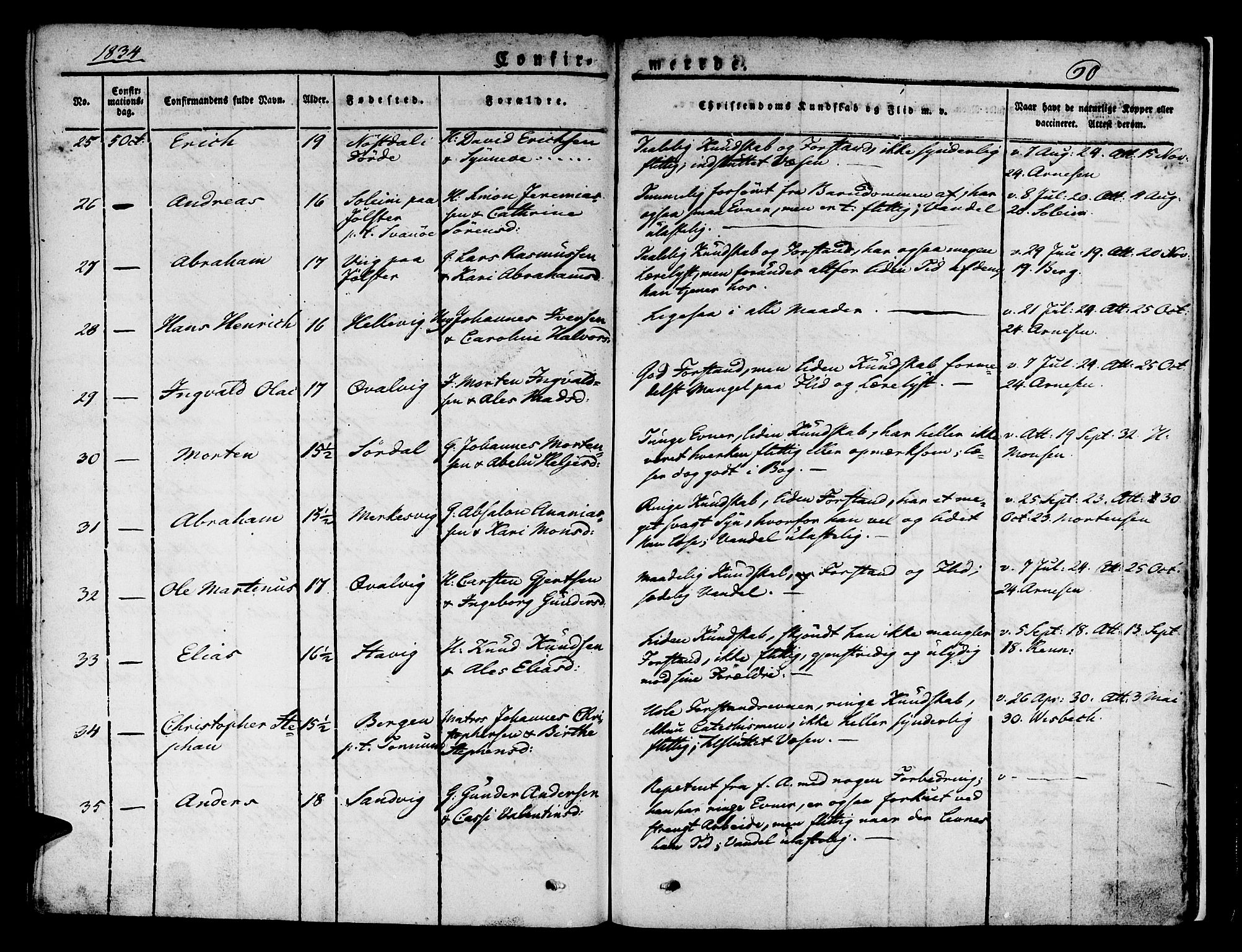 Kinn sokneprestembete, SAB/A-80801/H/Haa/Haaa/L0004/0001: Parish register (official) no. A 4I, 1822-1840, p. 60