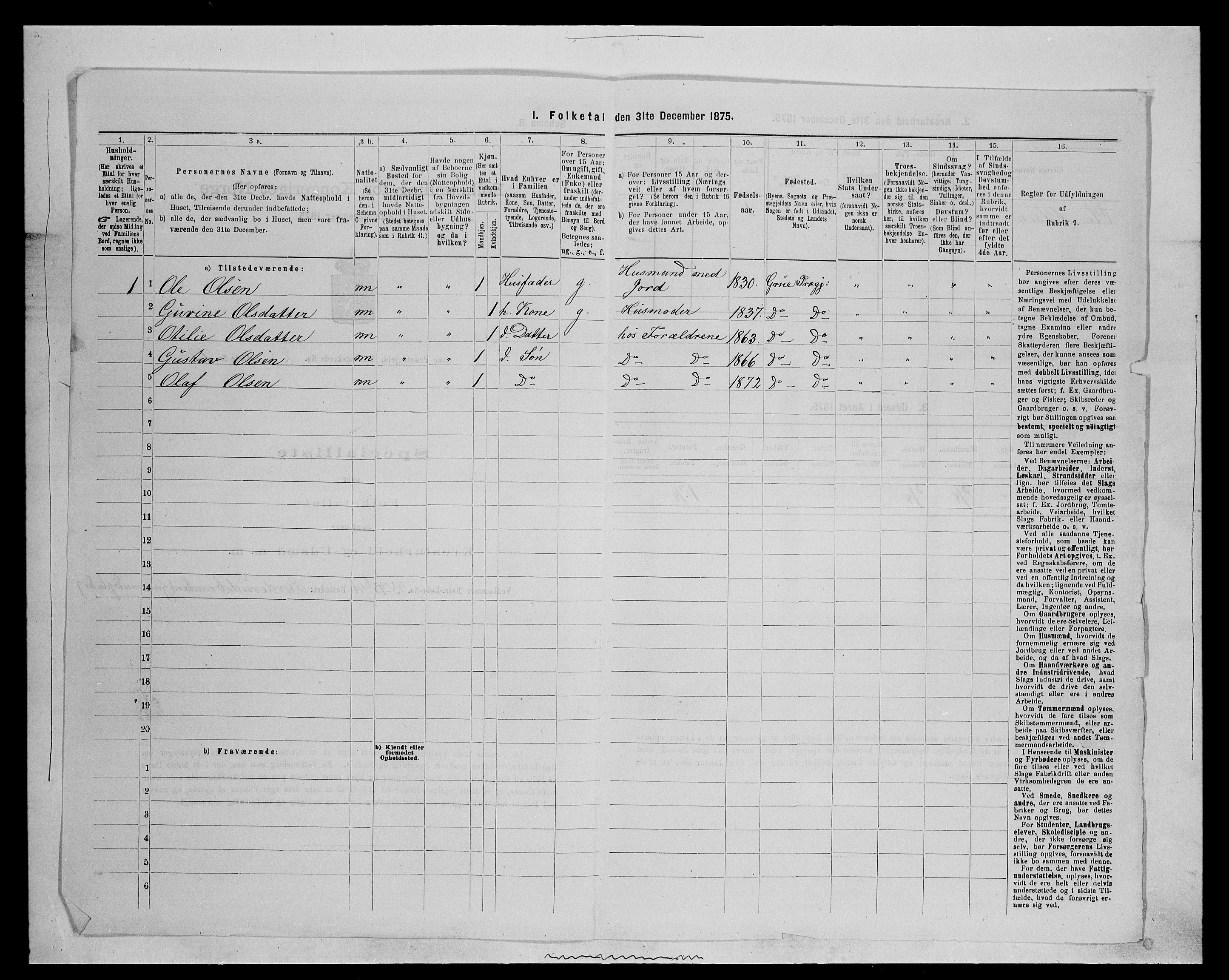 SAH, 1875 census for 0423P Grue, 1875, p. 519