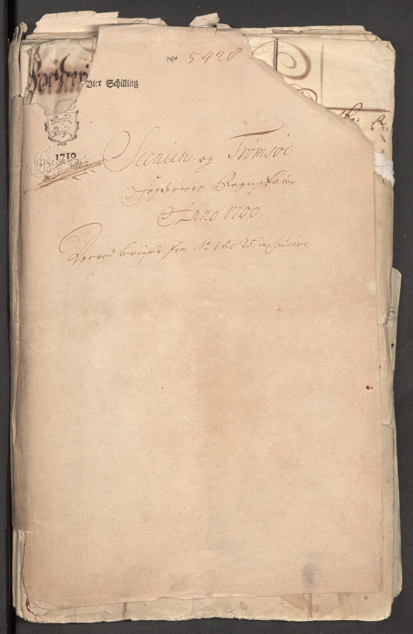 Rentekammeret inntil 1814, Reviderte regnskaper, Fogderegnskap, AV/RA-EA-4092/R68/L4755: Fogderegnskap Senja og Troms, 1700-1704, p. 3