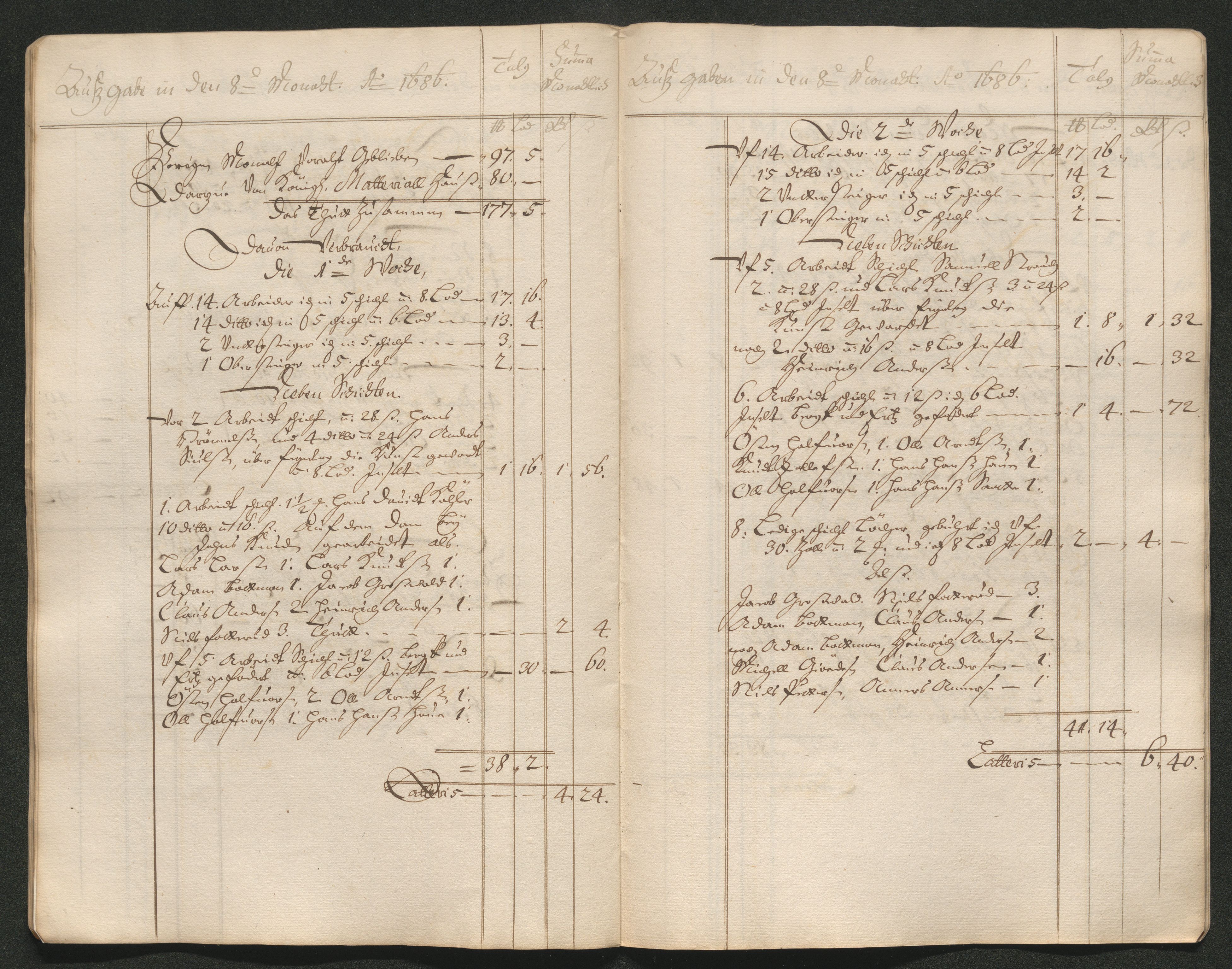 Kongsberg Sølvverk 1623-1816, AV/SAKO-EA-3135/001/D/Dc/Dcd/L0065: Utgiftsregnskap for gruver m.m. , 1687, p. 59