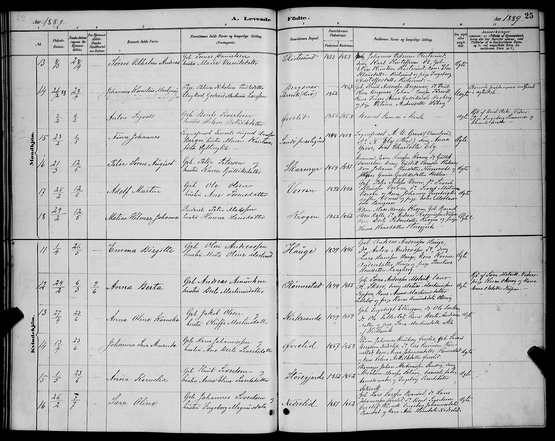 Ministerialprotokoller, klokkerbøker og fødselsregistre - Møre og Romsdal, AV/SAT-A-1454/503/L0048: Parish register (copy) no. 503C03, 1885-1893, p. 25