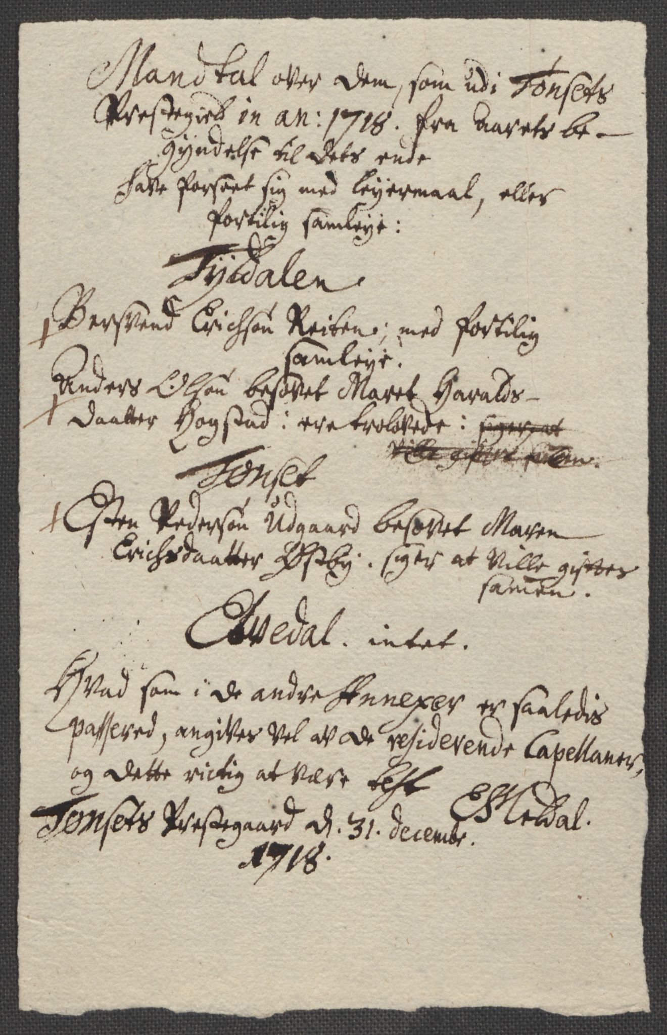 Rentekammeret inntil 1814, Reviderte regnskaper, Fogderegnskap, AV/RA-EA-4092/R13/L0857: Fogderegnskap Solør, Odal og Østerdal, 1718, p. 187