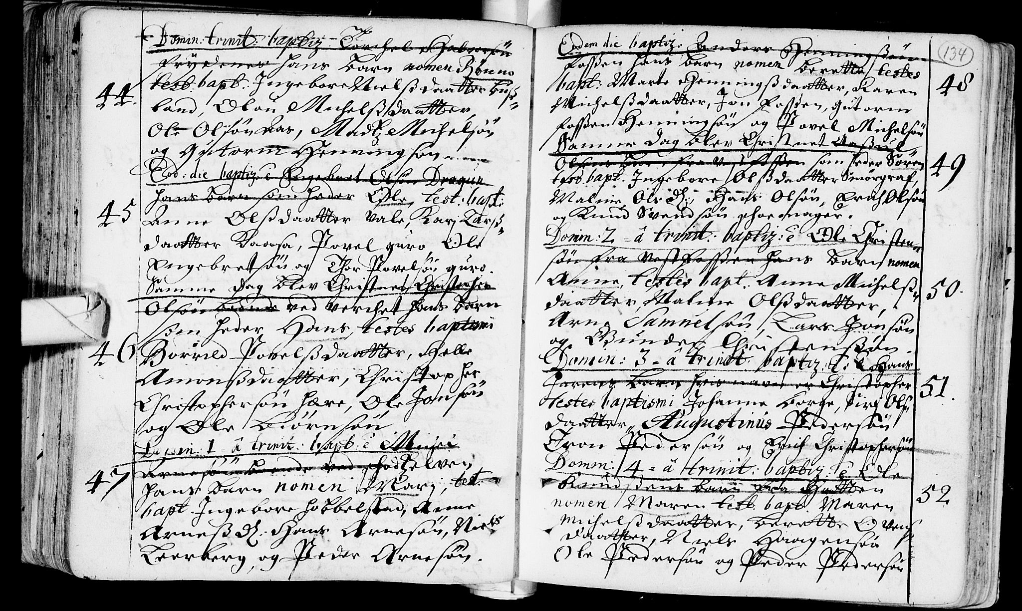 Eiker kirkebøker, SAKO/A-4/F/Fa/L0002: Parish register (official) no. I 2, 1705-1724, p. 134